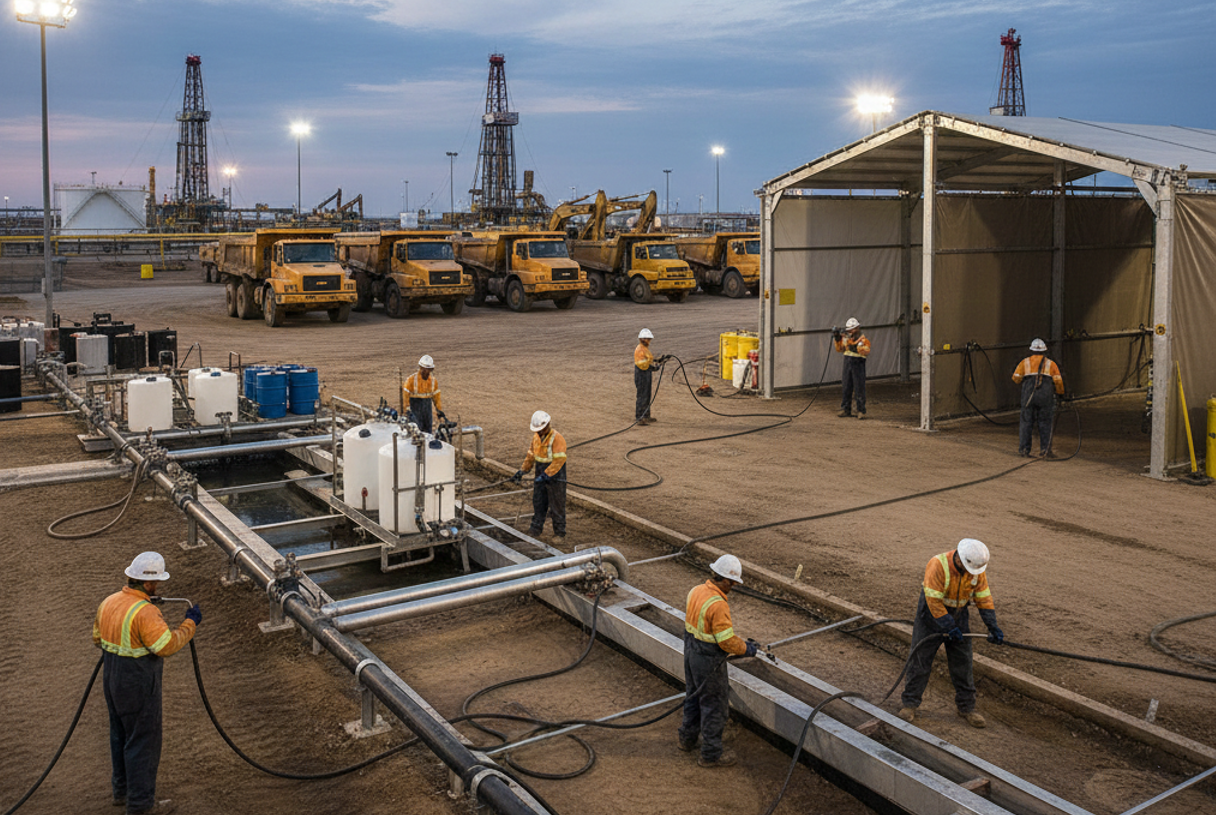 Организация моечных постов на нефтегазовом промысле