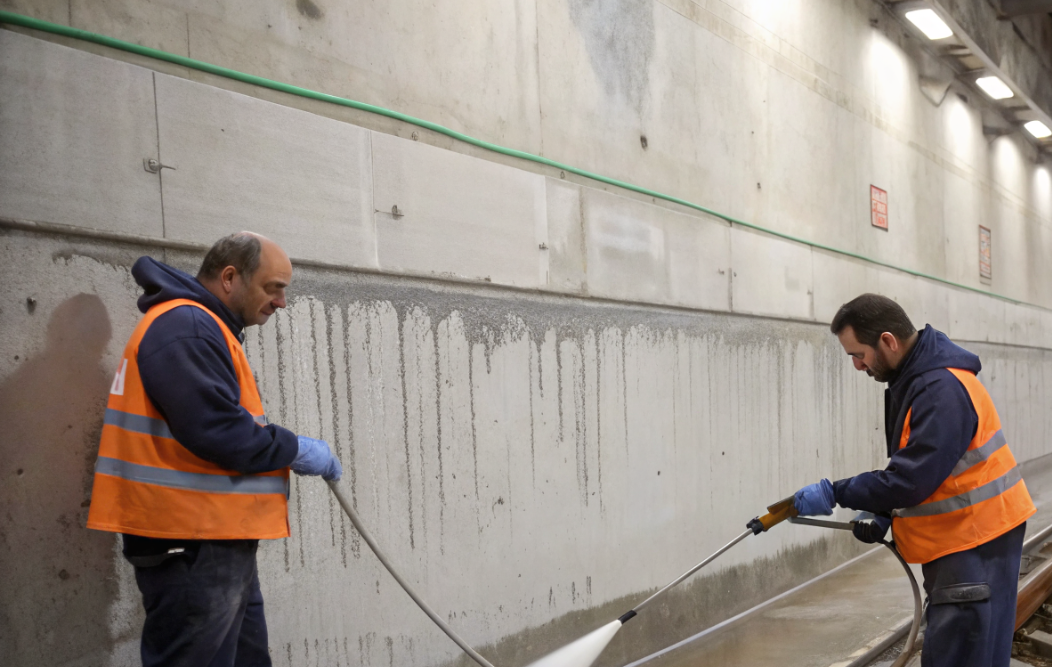 Промышленная мойка и очистка тоннельных помещений метро