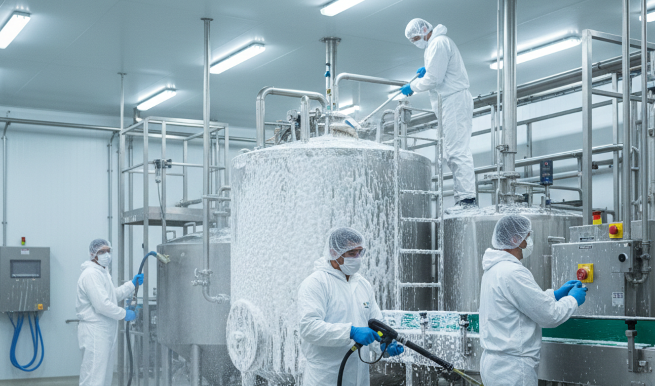 Обработка поверхностей в молочном производстве