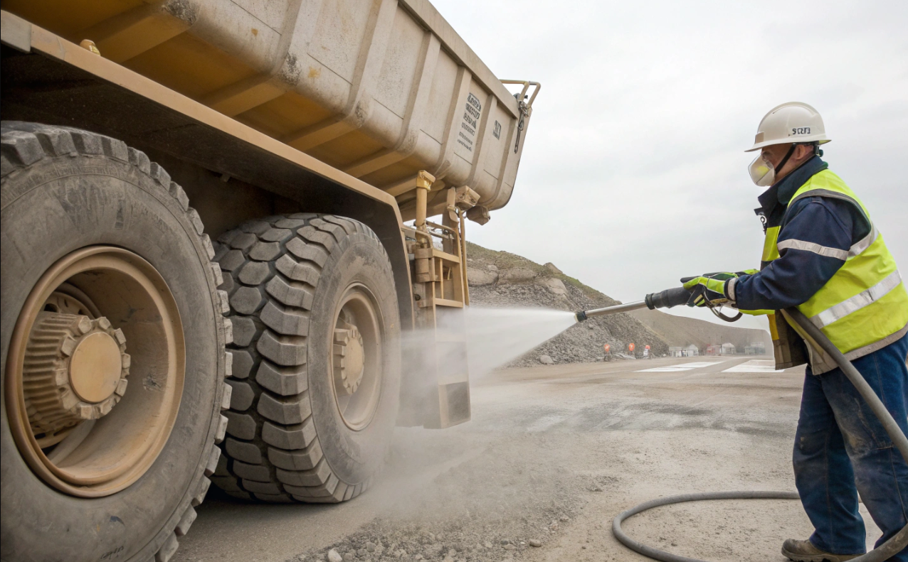 Снятие твердых отложений с деталей карьерных самосвалов