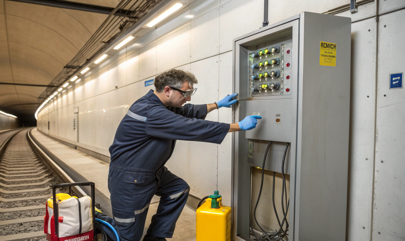Очистка электрощитовых помещений метро