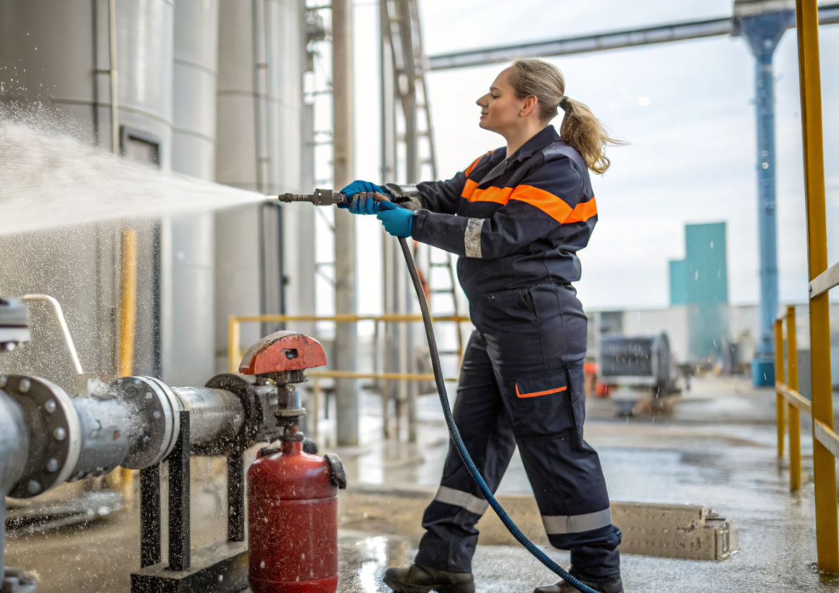 Очистка технических помещений от нефтяных загрязнений