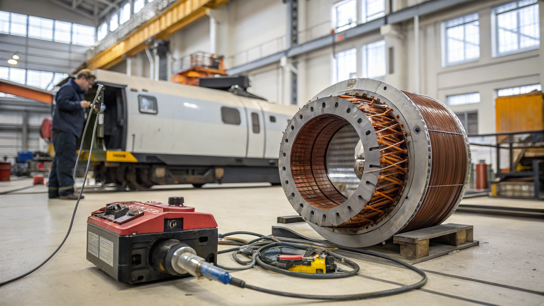 Очистка обмоток ТЭД без увлажнения изоляции