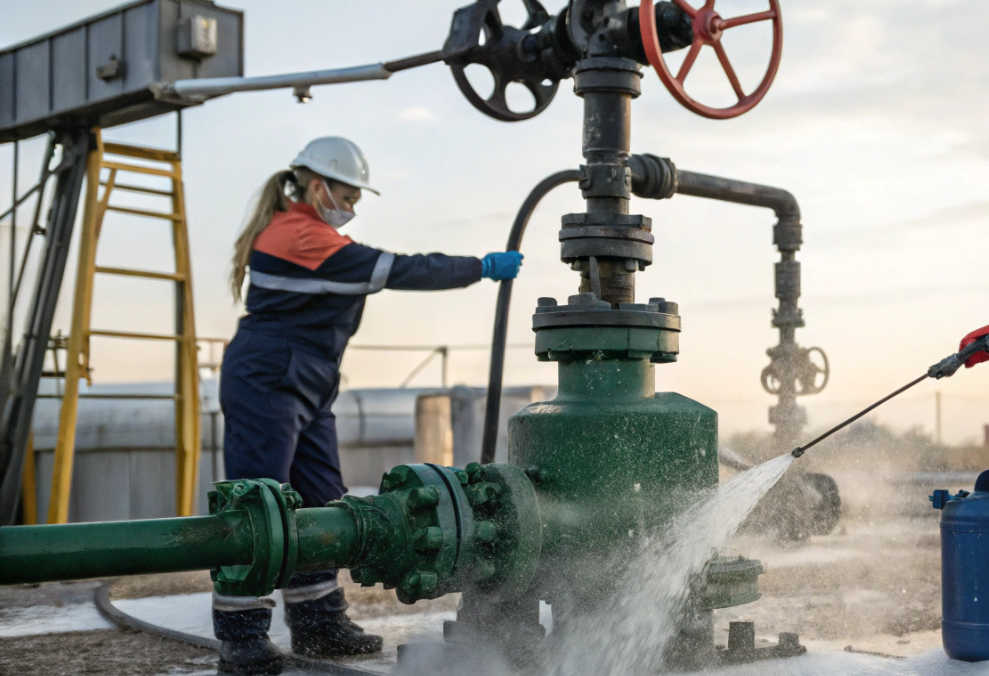 Очистка скважинного оборудования перед неразрушающим контролем