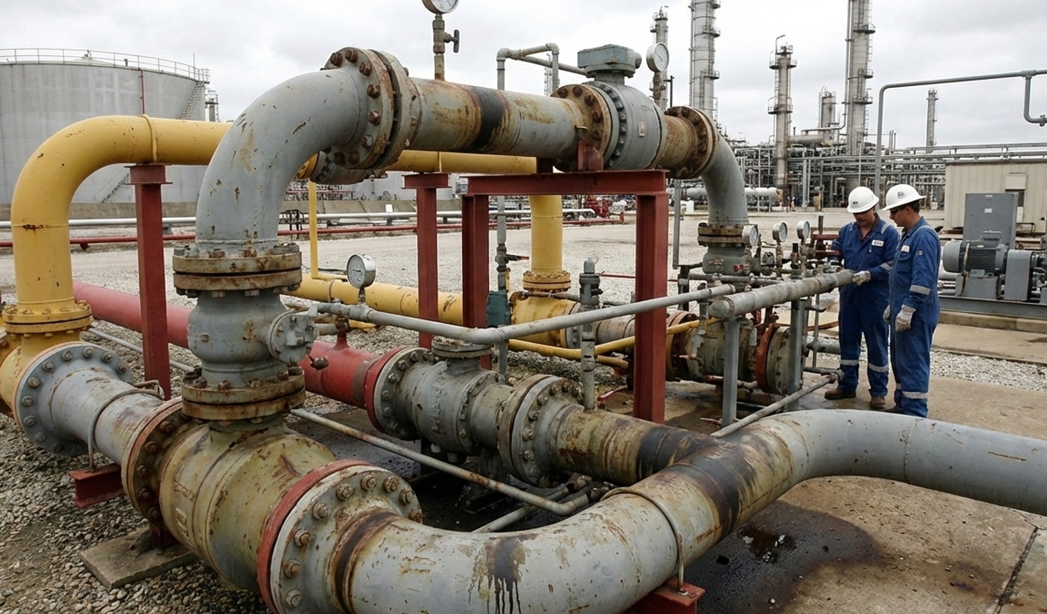 Удаление нефтяных загрязнений из байпасных линий