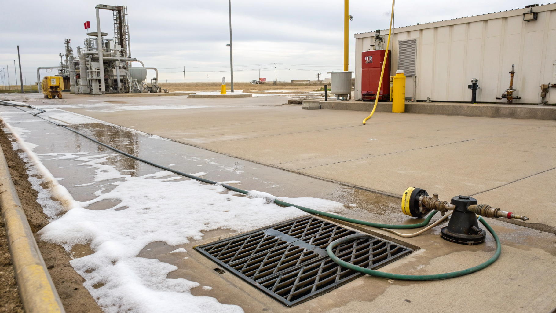 Отмывка полов в технических зонах от нефтяных загрязнений