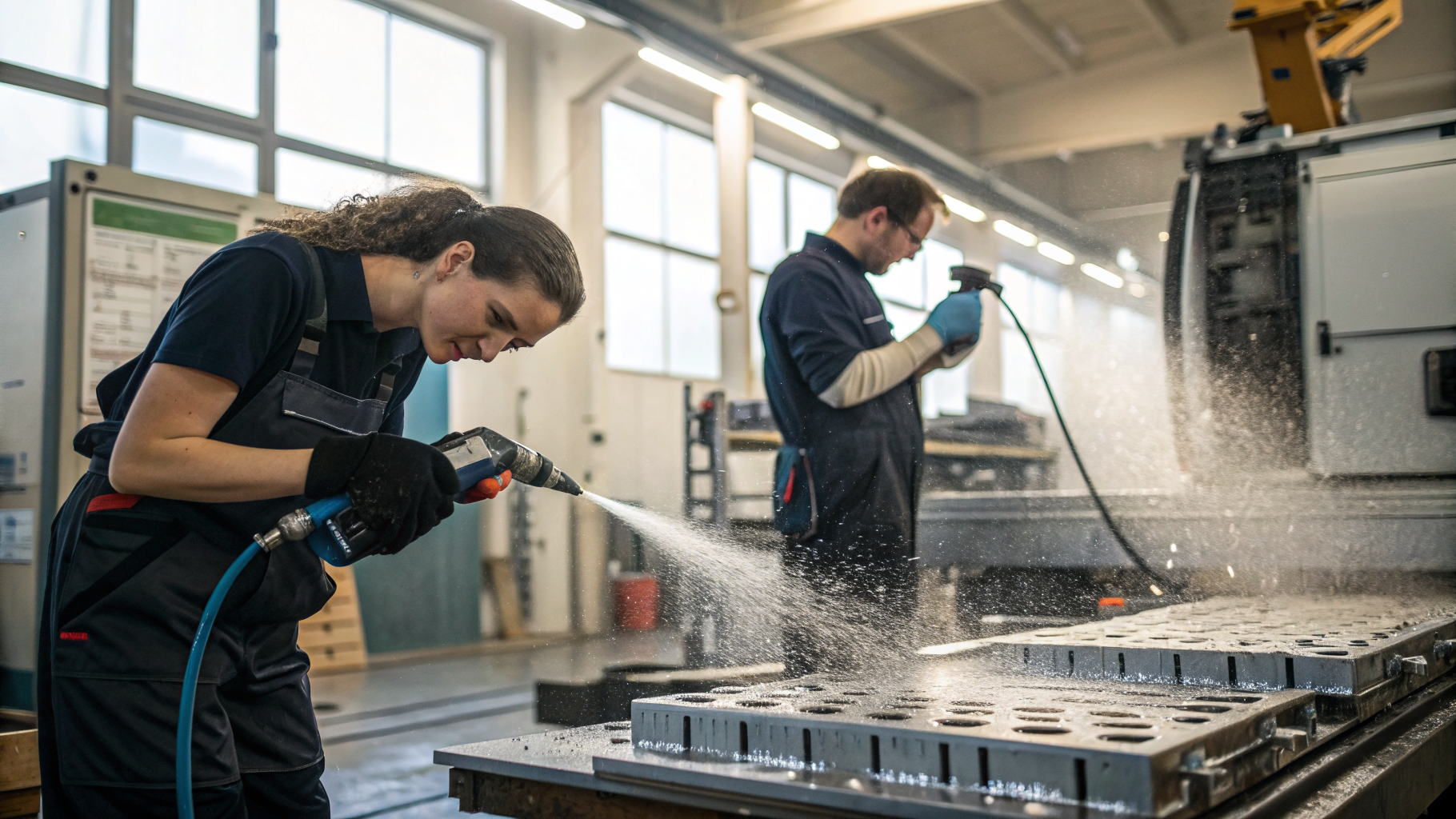 Промывка деталей от остаточной эмульсии перед сборкой