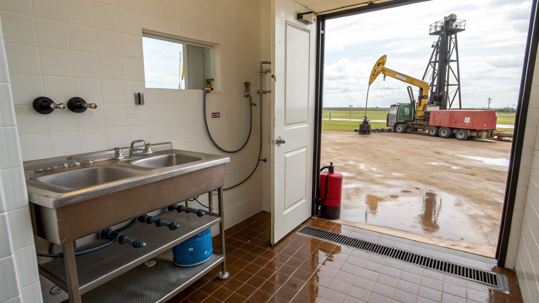 Санитарная обработка бытовых помещений на промысле