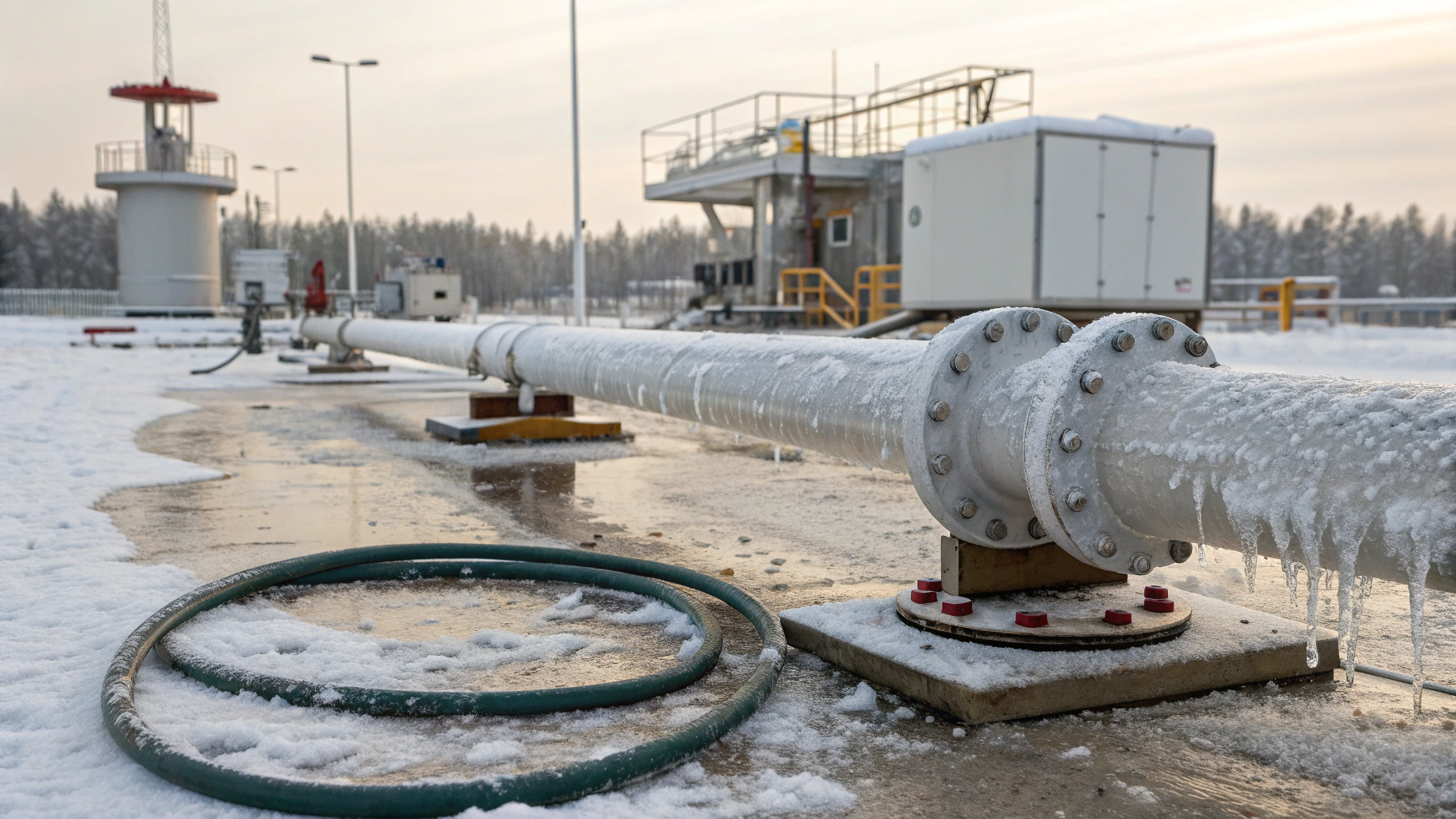 Очистка обледеневшего оборудования на промыслах без повреждений