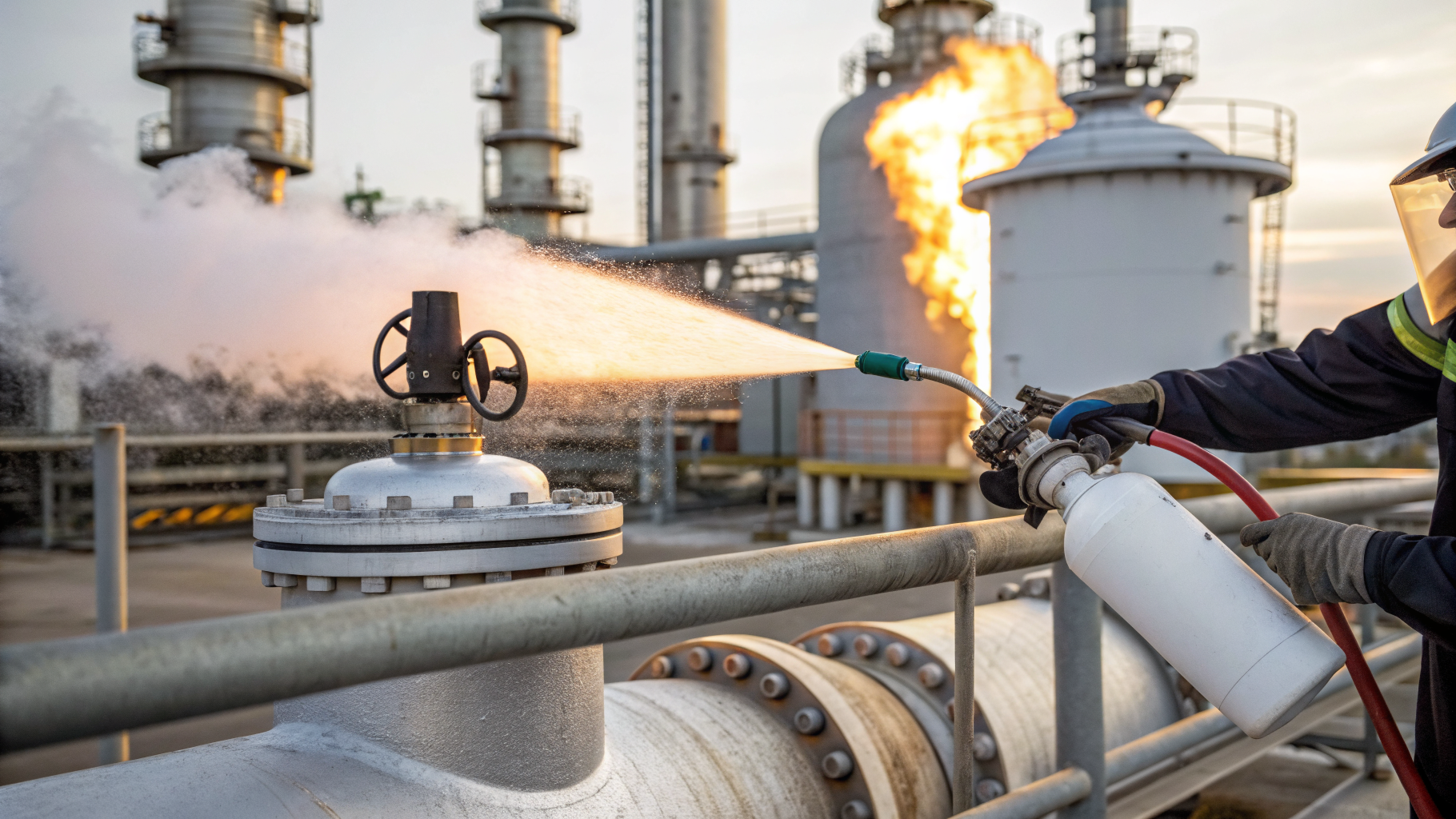 Аварийное вспенивание на нефтеперерабатывающих установках