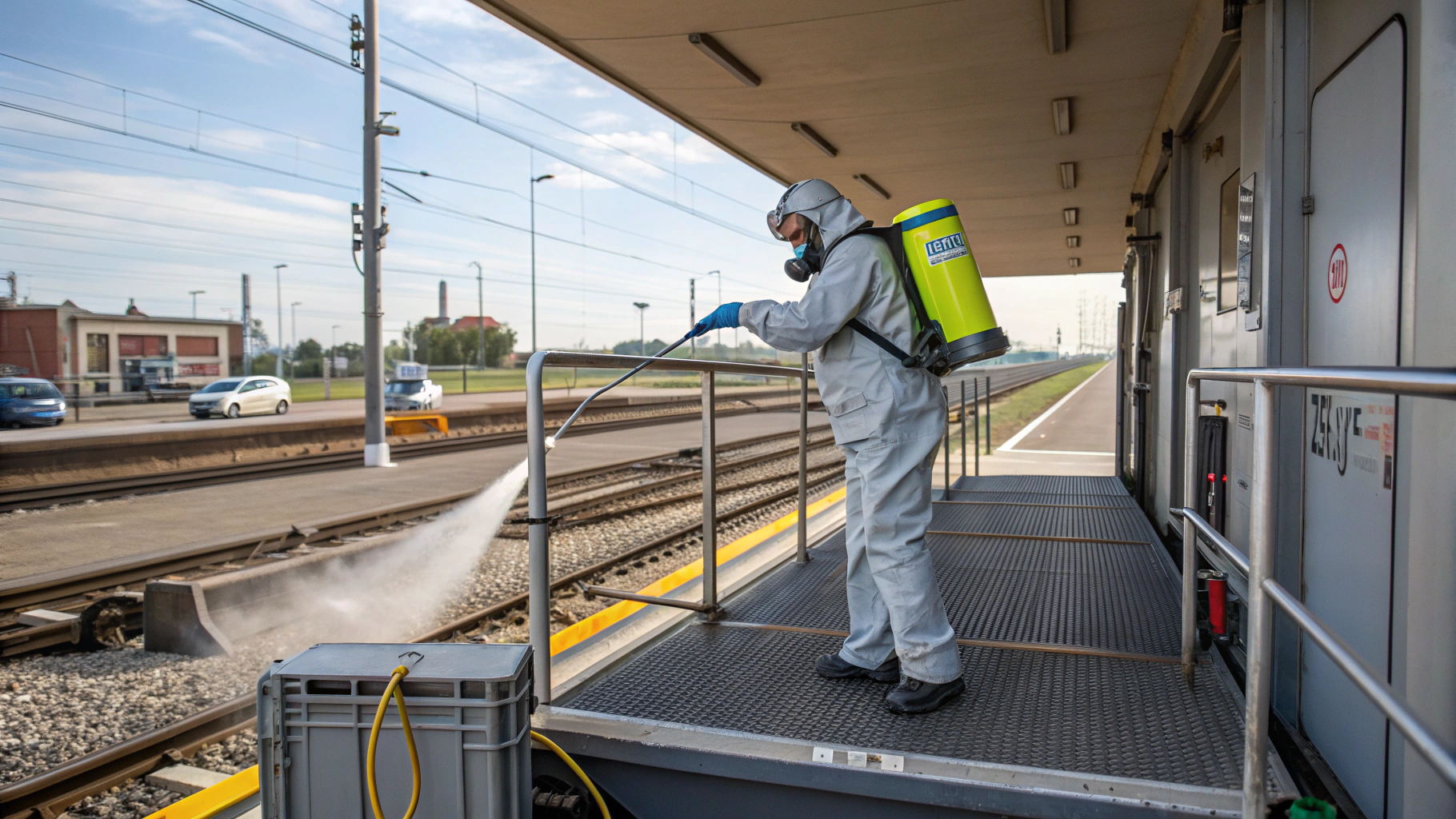 Химия для обработки межвагонных площадок и тамбуров
