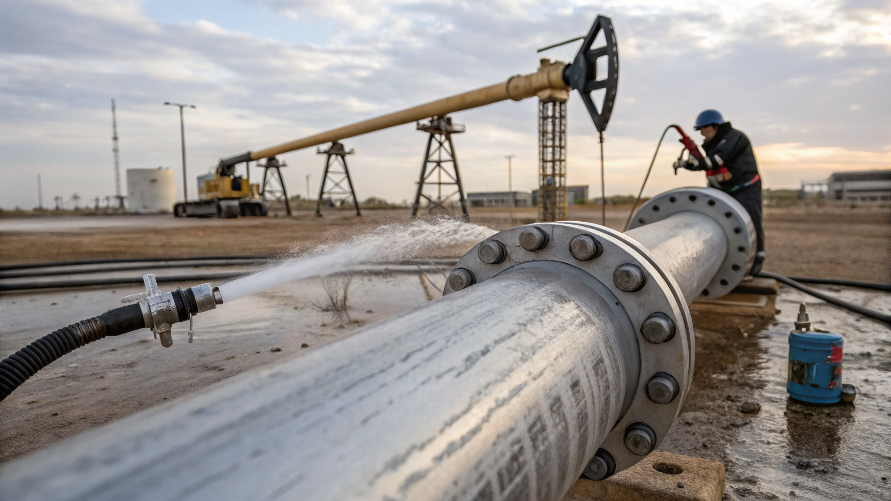 Обезжиривание трубопроводов перед ремонтом и нанесением покрытий без абразивной очистки