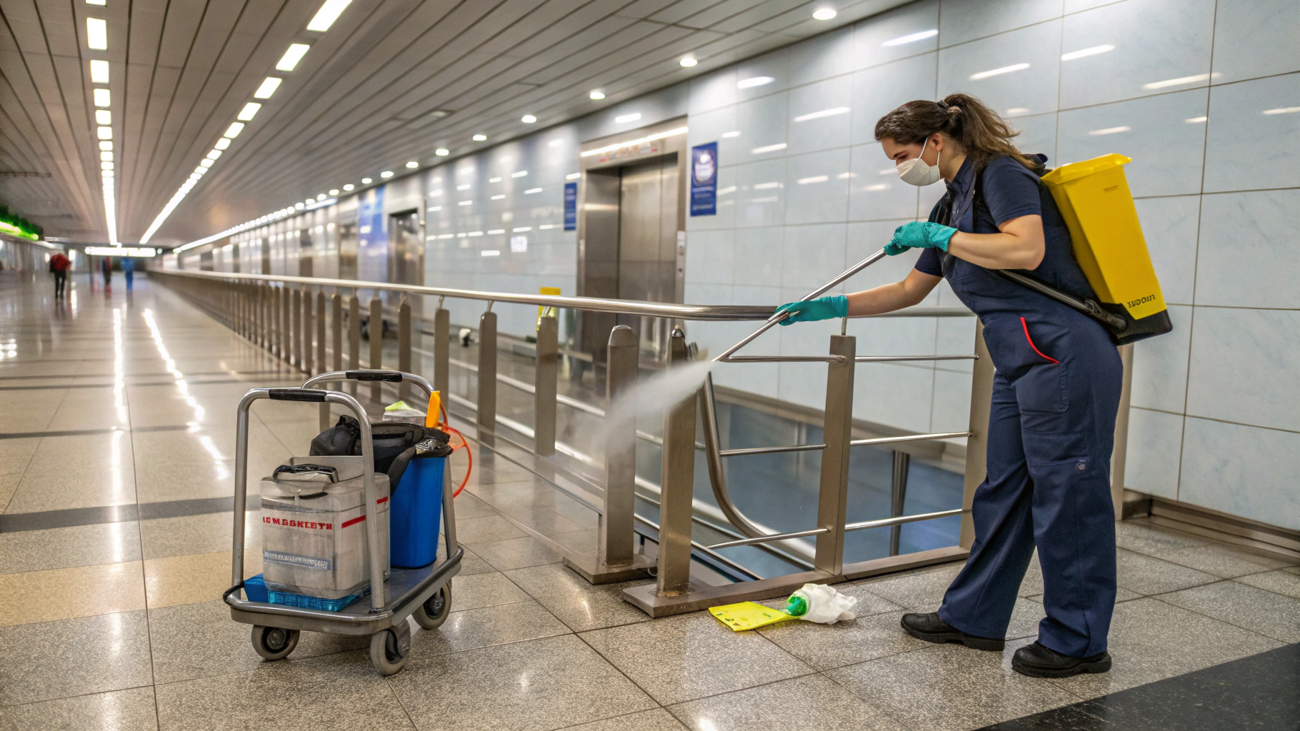 Очистка и дезинфекция вагонов и станций метро без остановки движения