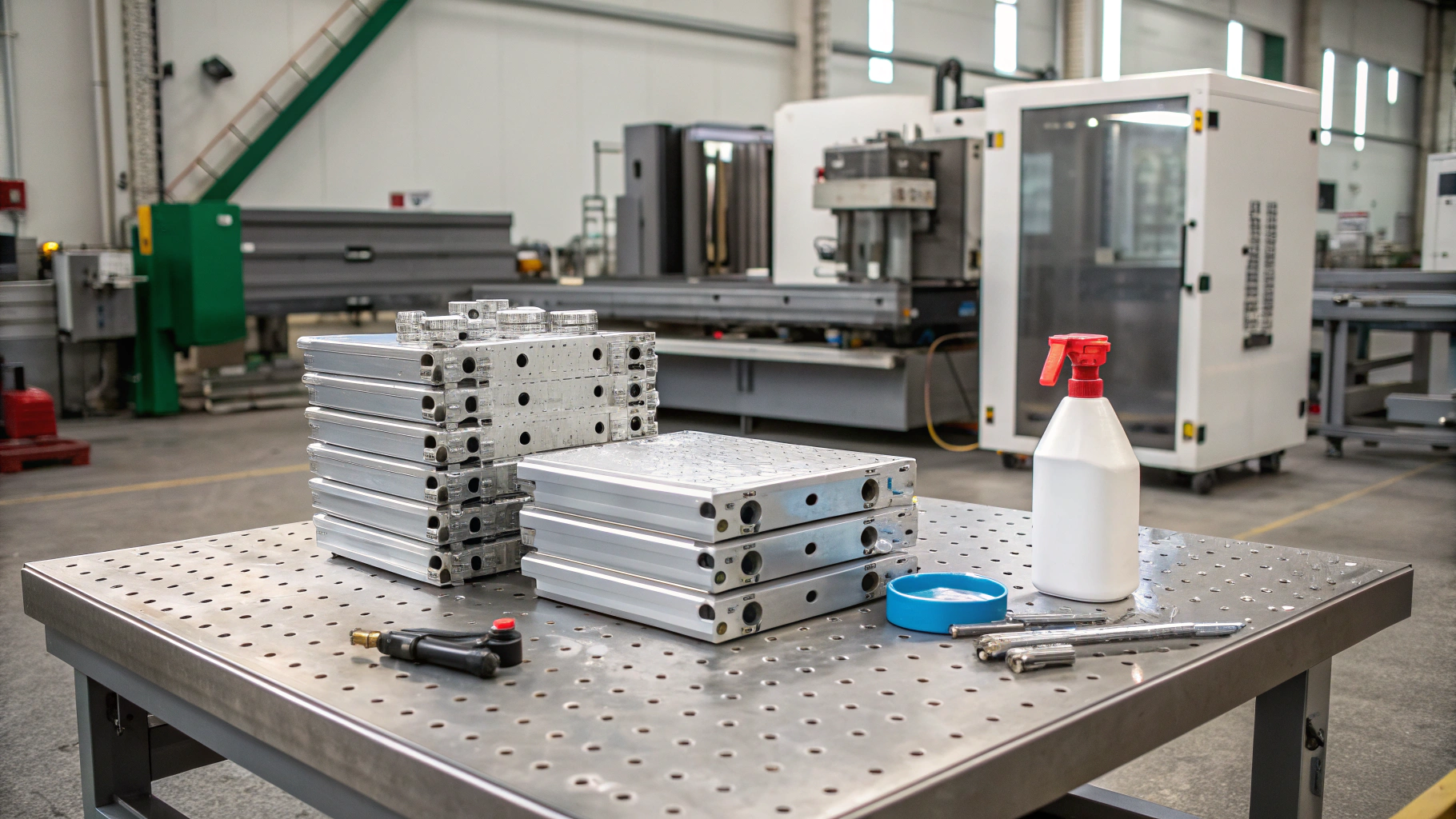 Дезинфекция рабочих поверхностей в сборочных зонах