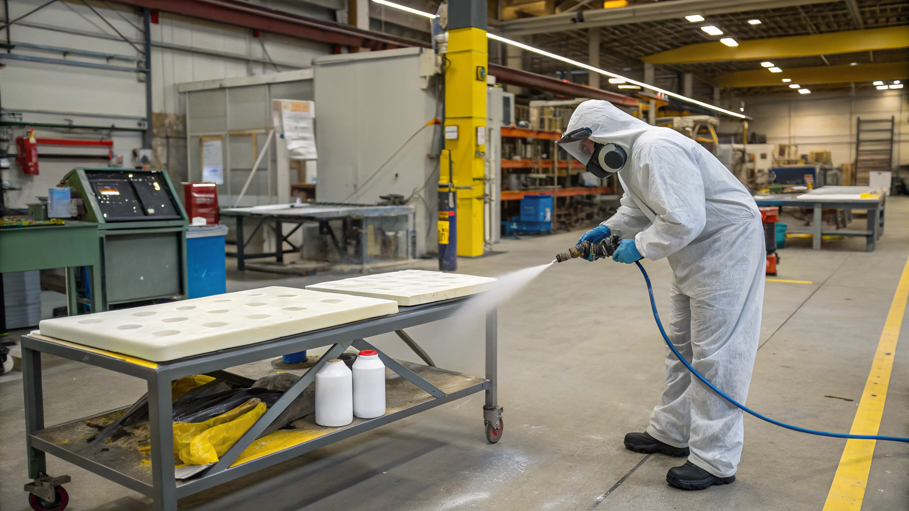 Уборка рабочих столов и оснастки в машиностроении