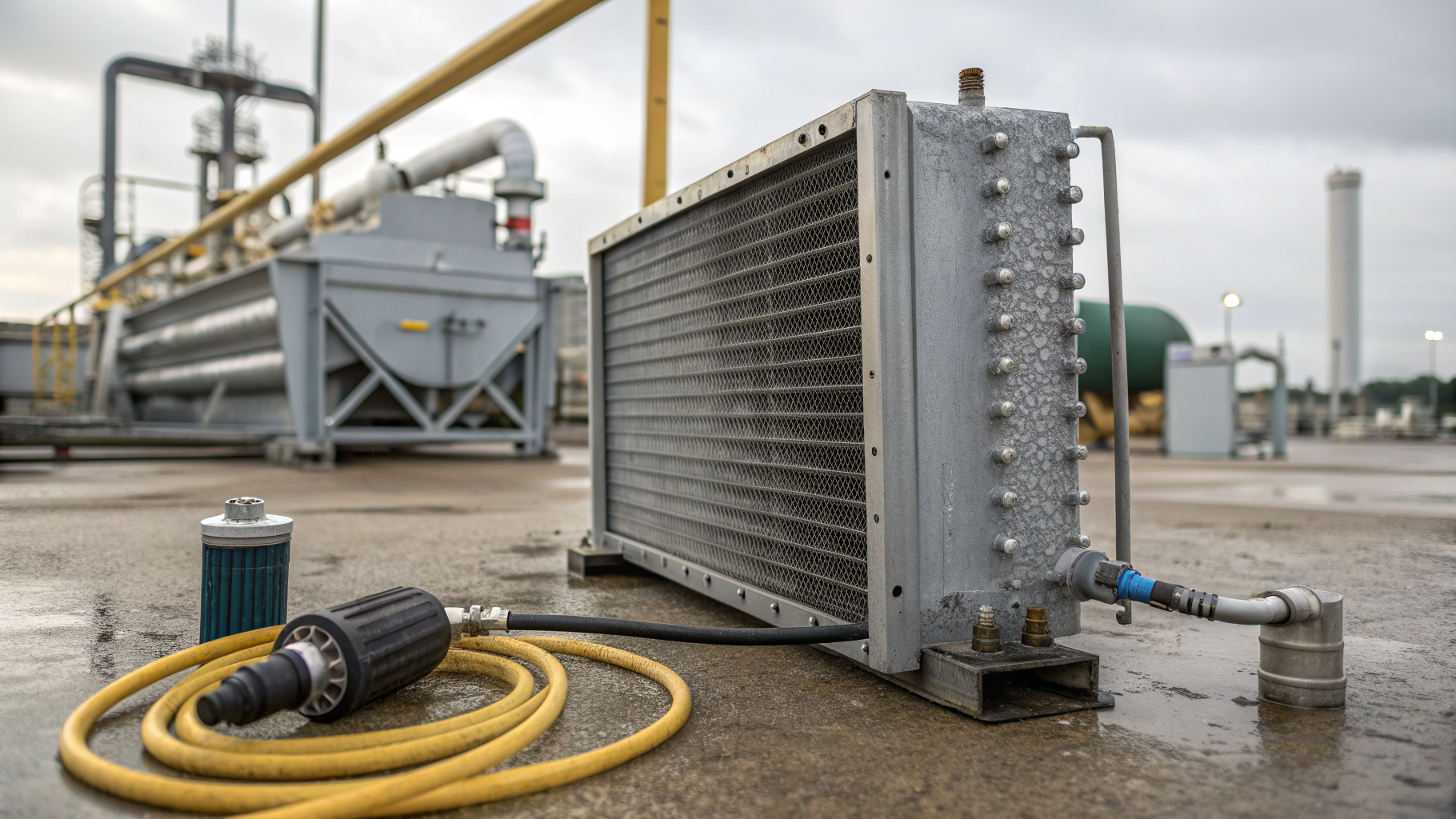 Удаление масляной пыли с газоохладителей