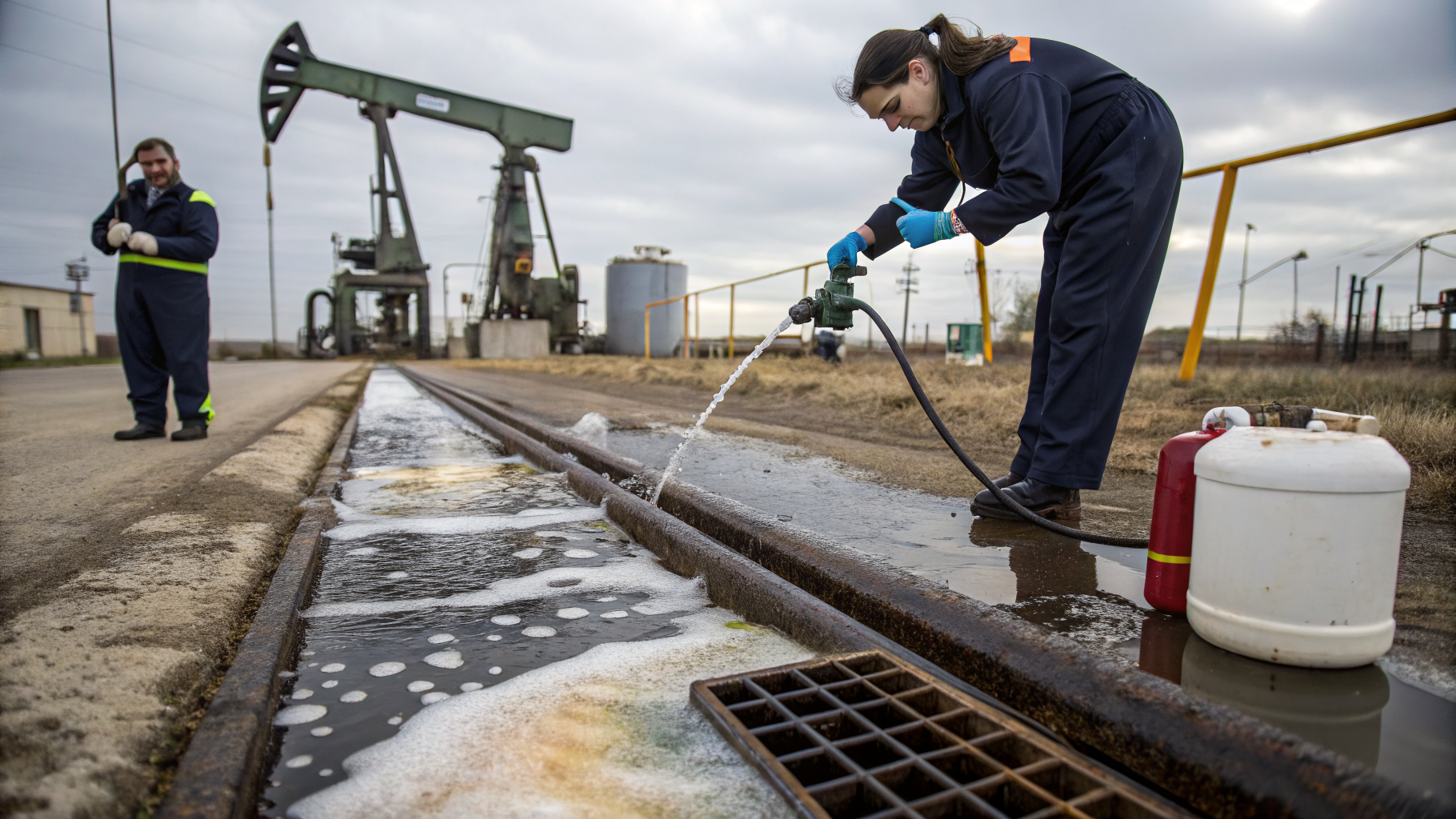 Очистка промывочных стоков от нефтепродуктов на промысле