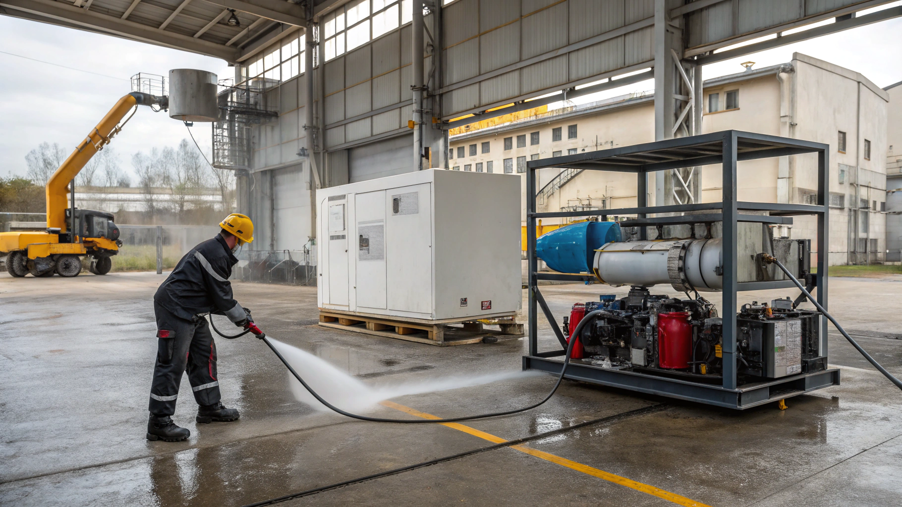 Обработка гидравлических агрегатов от внешних загрязнений