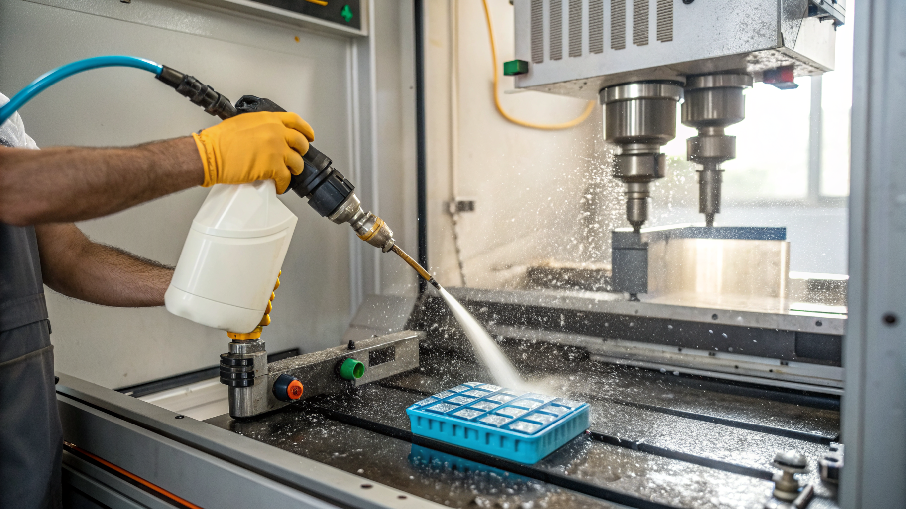 Эффективная бесконтактная мойка станков без риска попадания влаги в уязвимые узлы