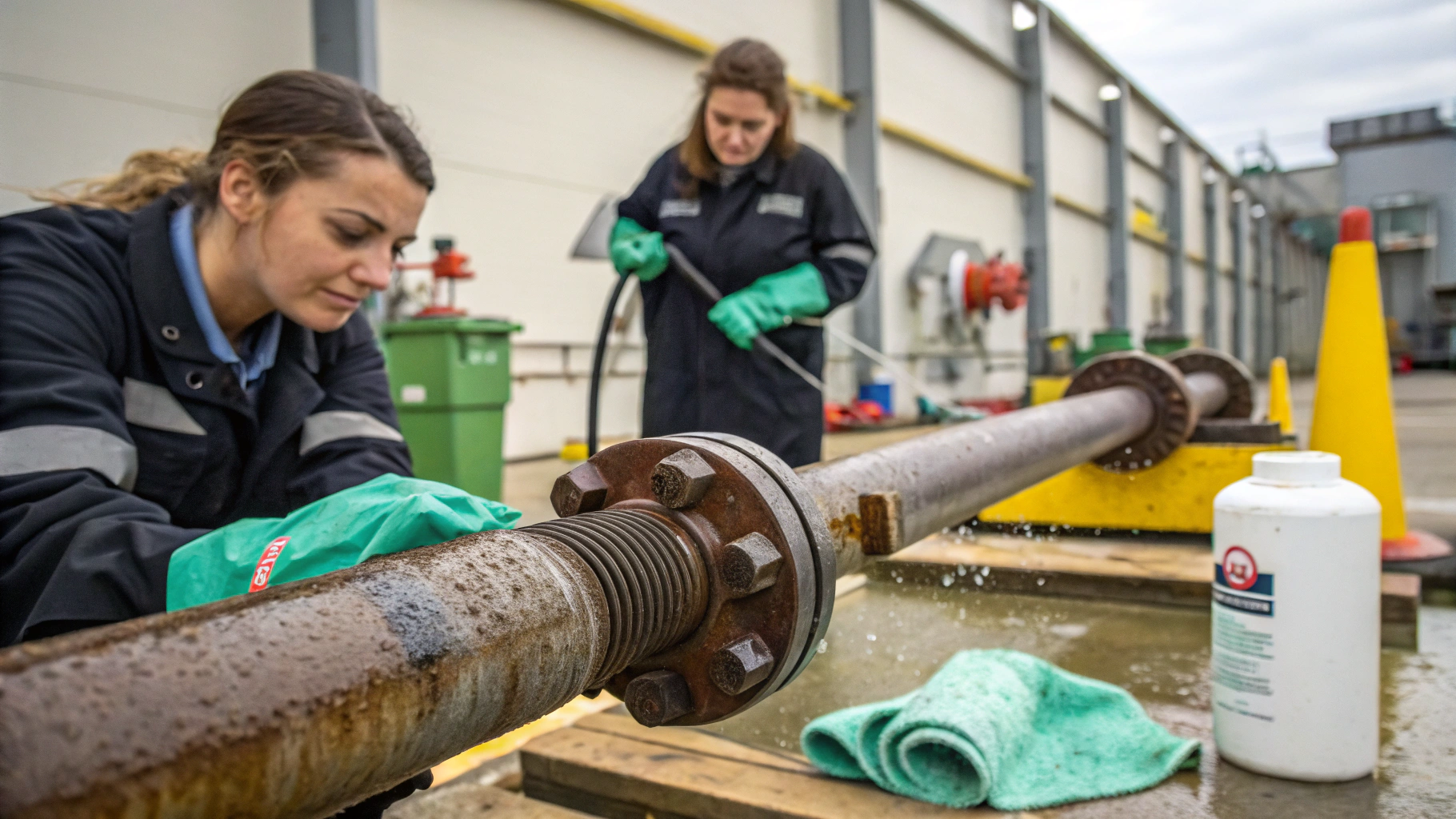 Очистка резьбовых соединений НКТ перед сборкой без применения абразивов