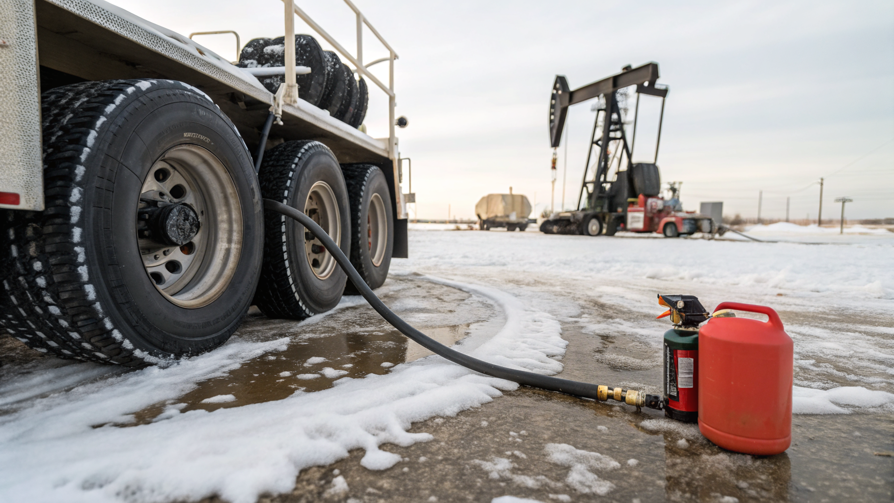 Мойка шасси и узлов спецтехники на промысле в зимний период удаление наледи и реагентов