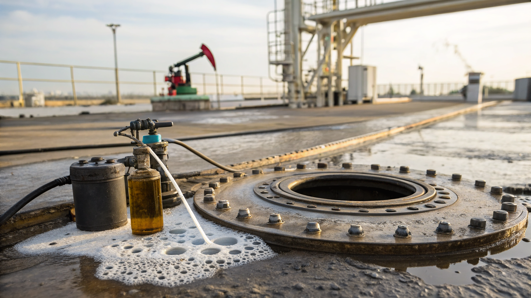 Очистка технологических ёмкостей от остатков нефти перед ремонтом