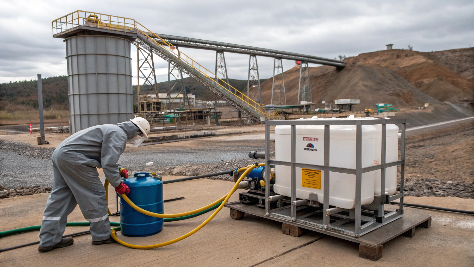 Замена нефраса промышленной химией в горнорудке