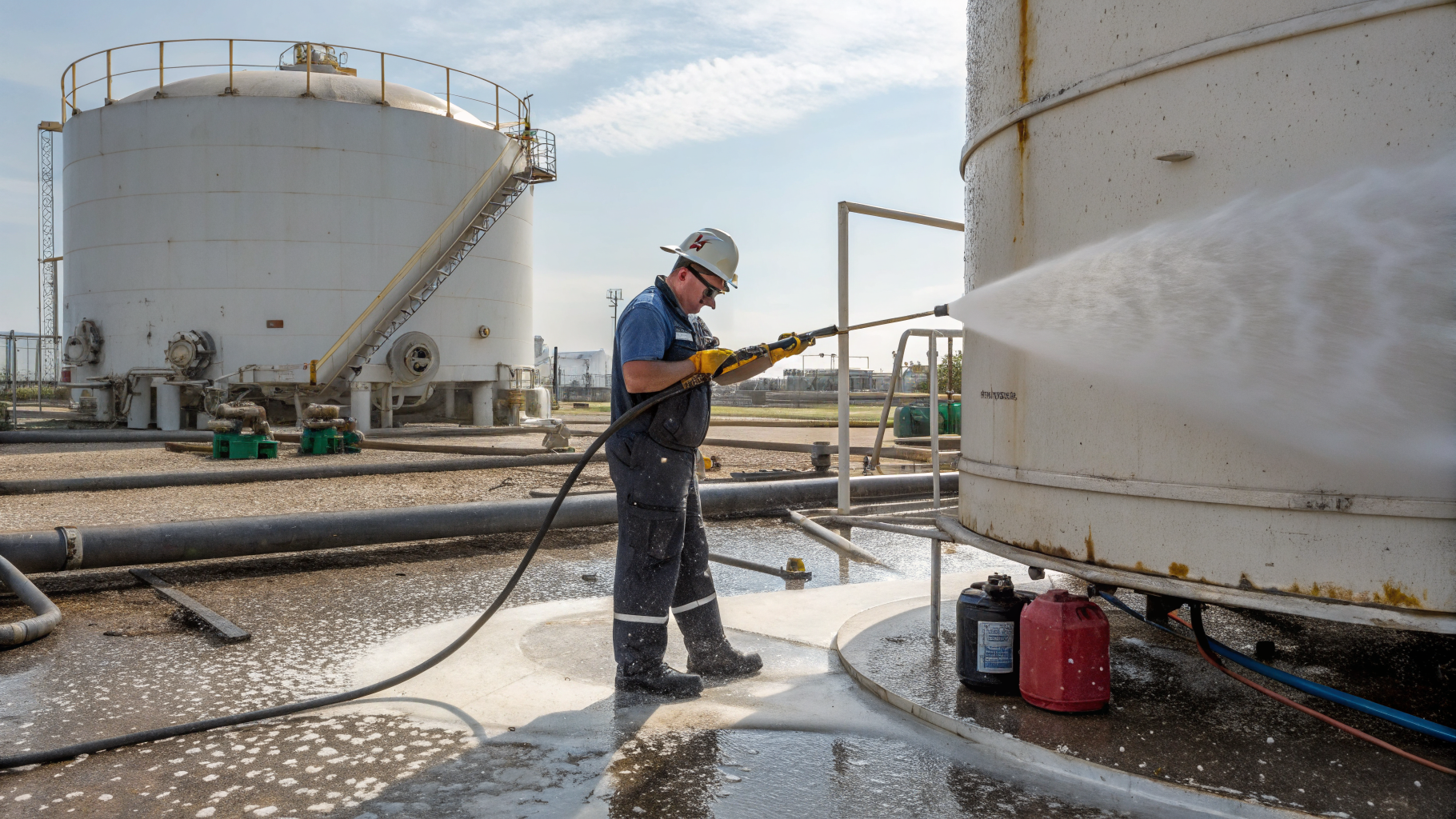 Очистка нефтяных резервуаров и оборудования после зимнего периода