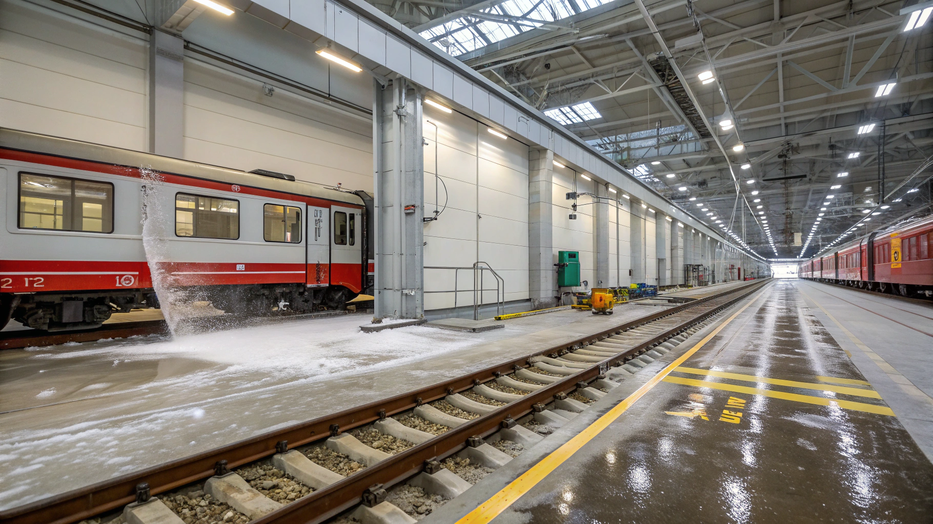 Очистка вагонов при круглосуточной эксплуатации