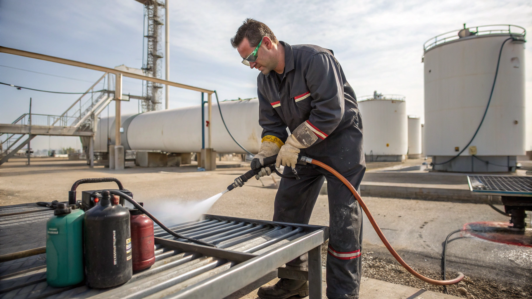 Очистка внутрискважинного инструмента от нефти и АСПО перед ремонтом