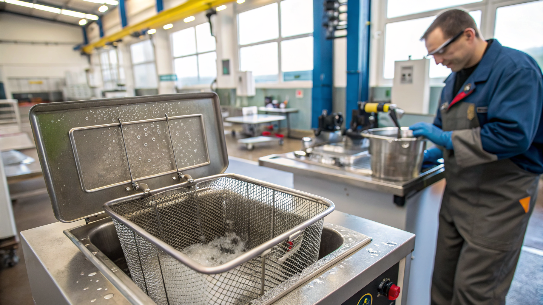 Промывка деталей в ультразвуковых ваннах после зимнего хранения