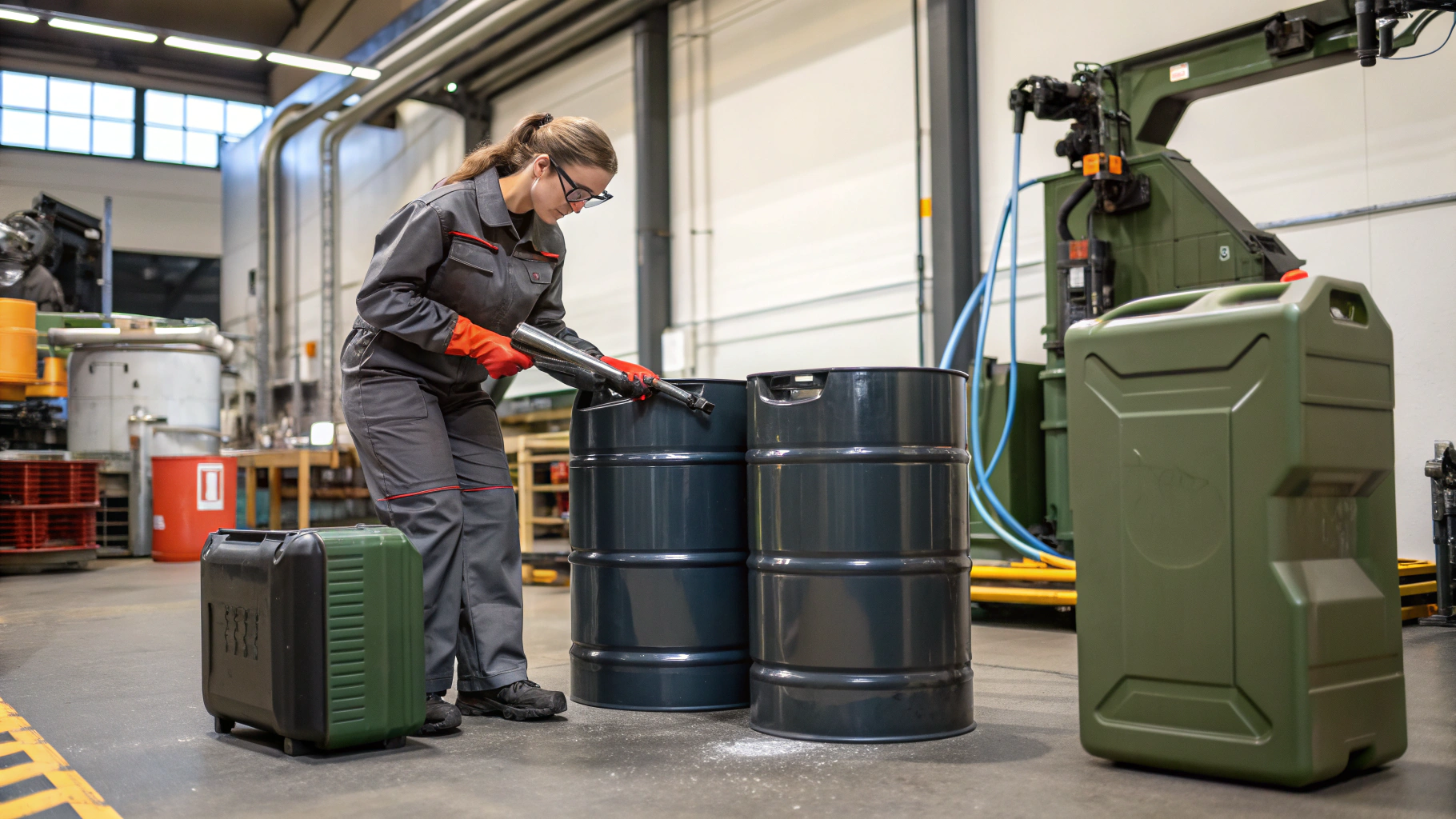 Очистка металлической тары от масляных загрязнений