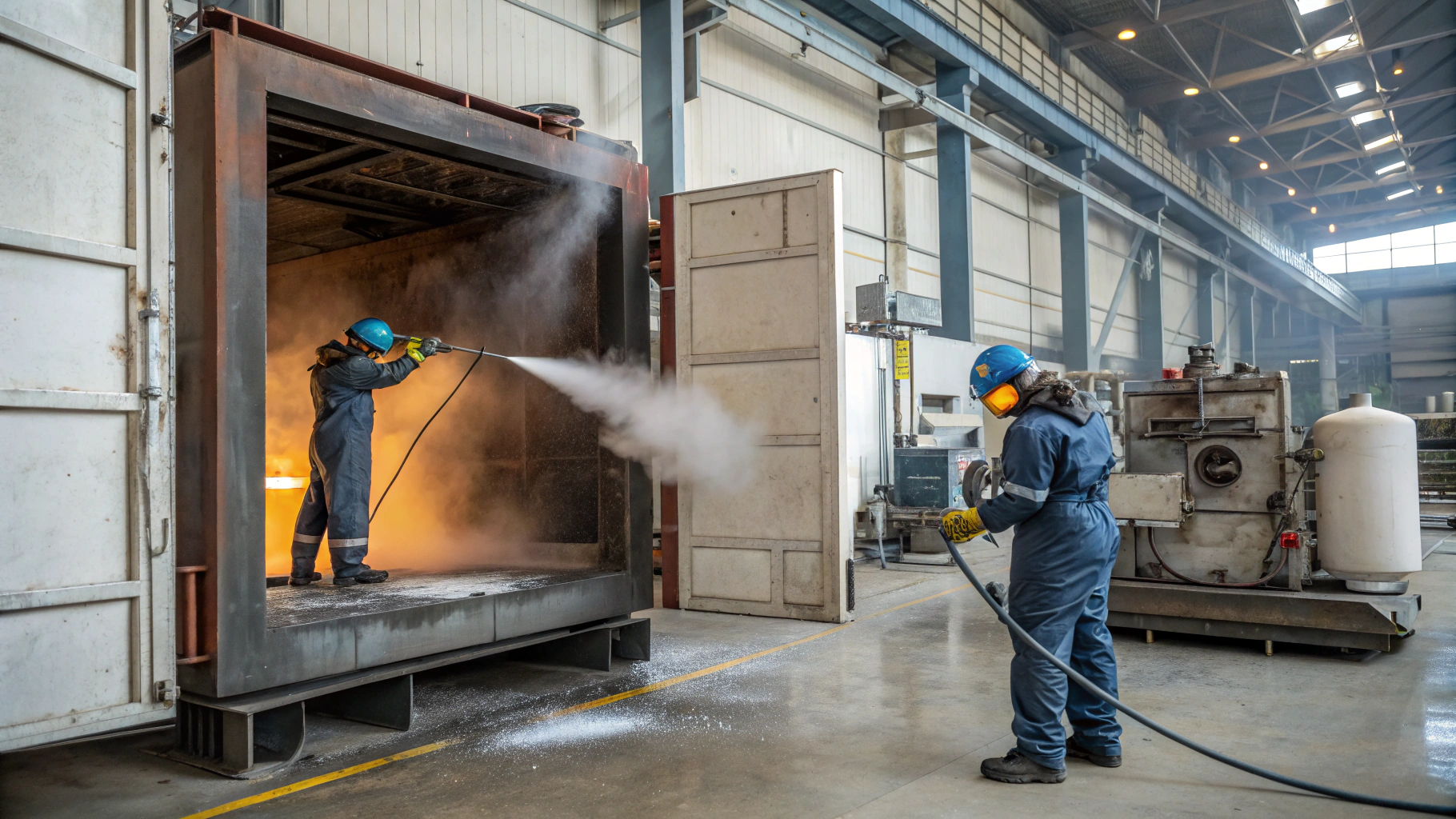 Очистка печей термообработки от нагара без разборки