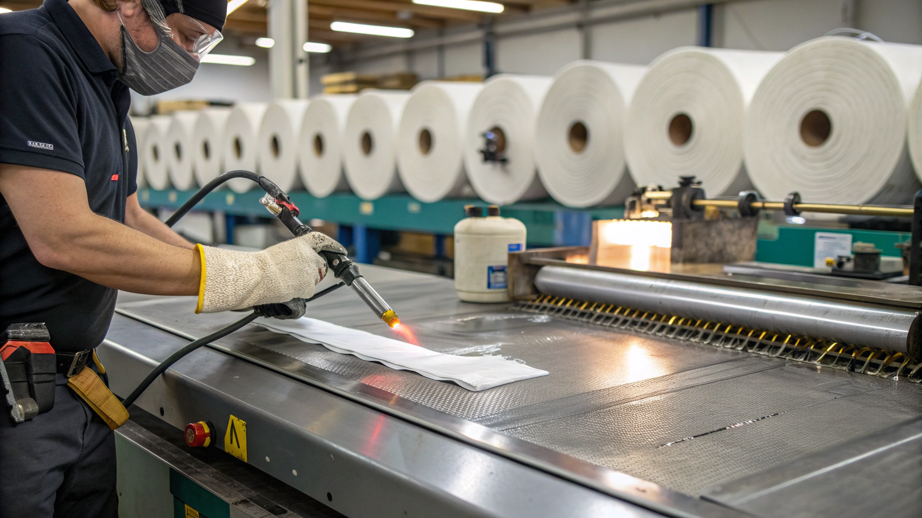 Удаление нагара на термоножах раскроя синтетики