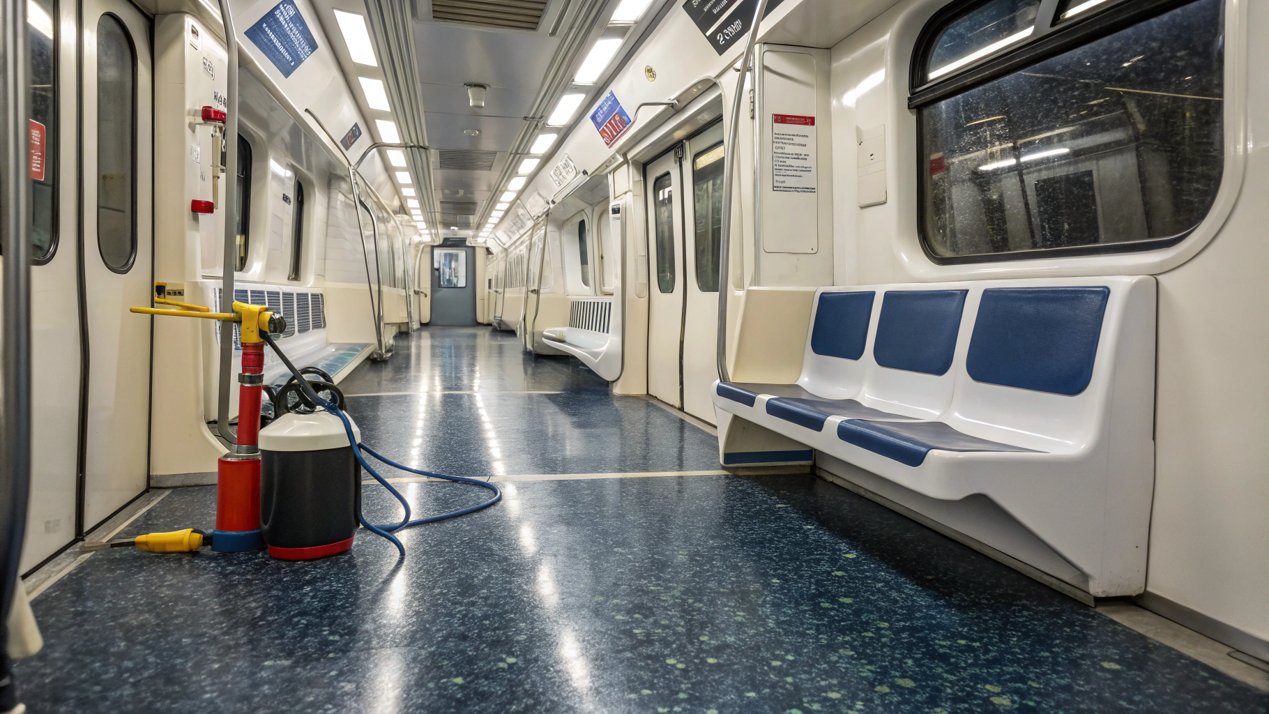 Очистка вагонов при смешении пассажирских потоков