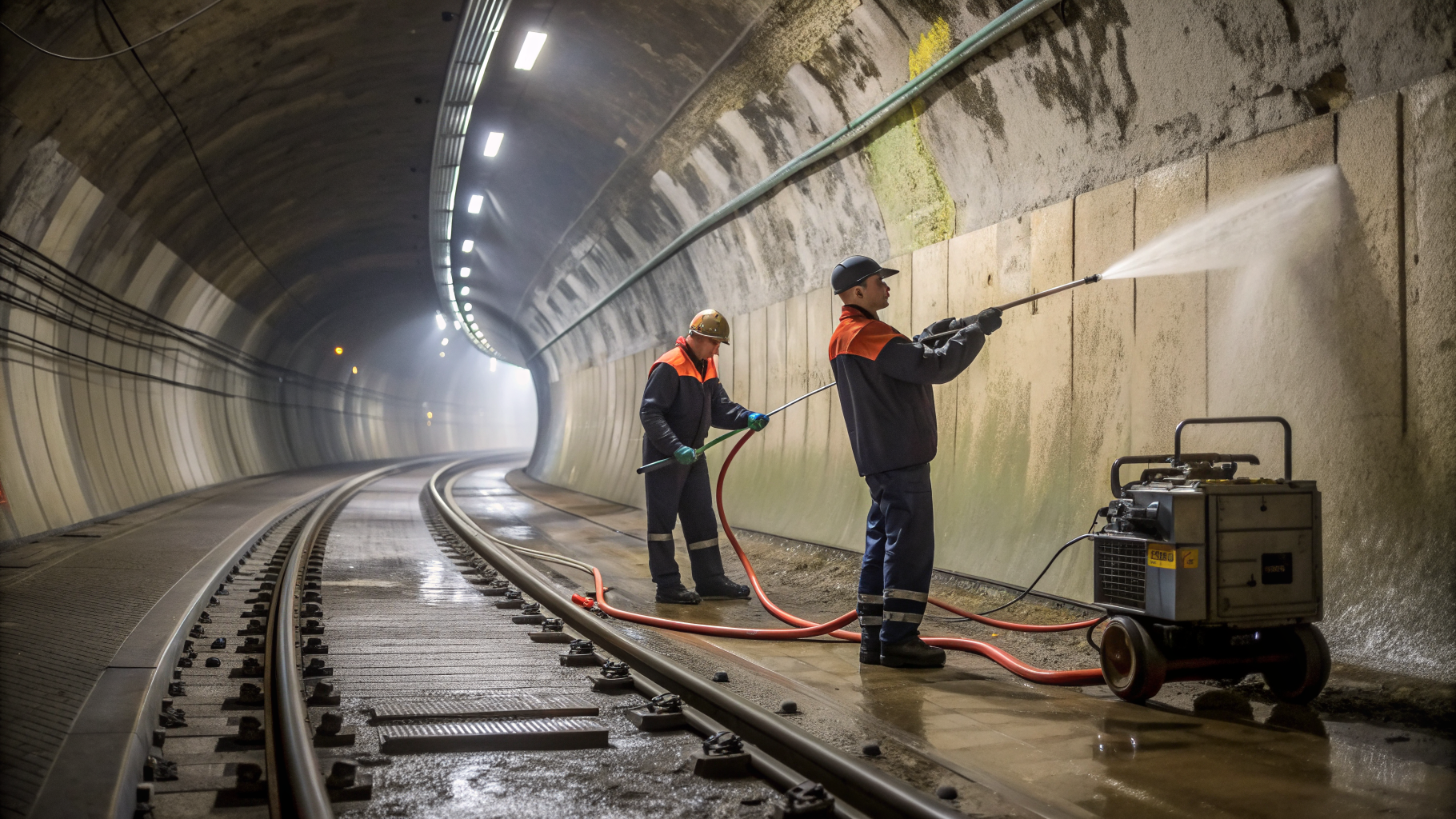 Очистка и дезинфекция технических тоннелей метро от биологических и пылевых загрязнений