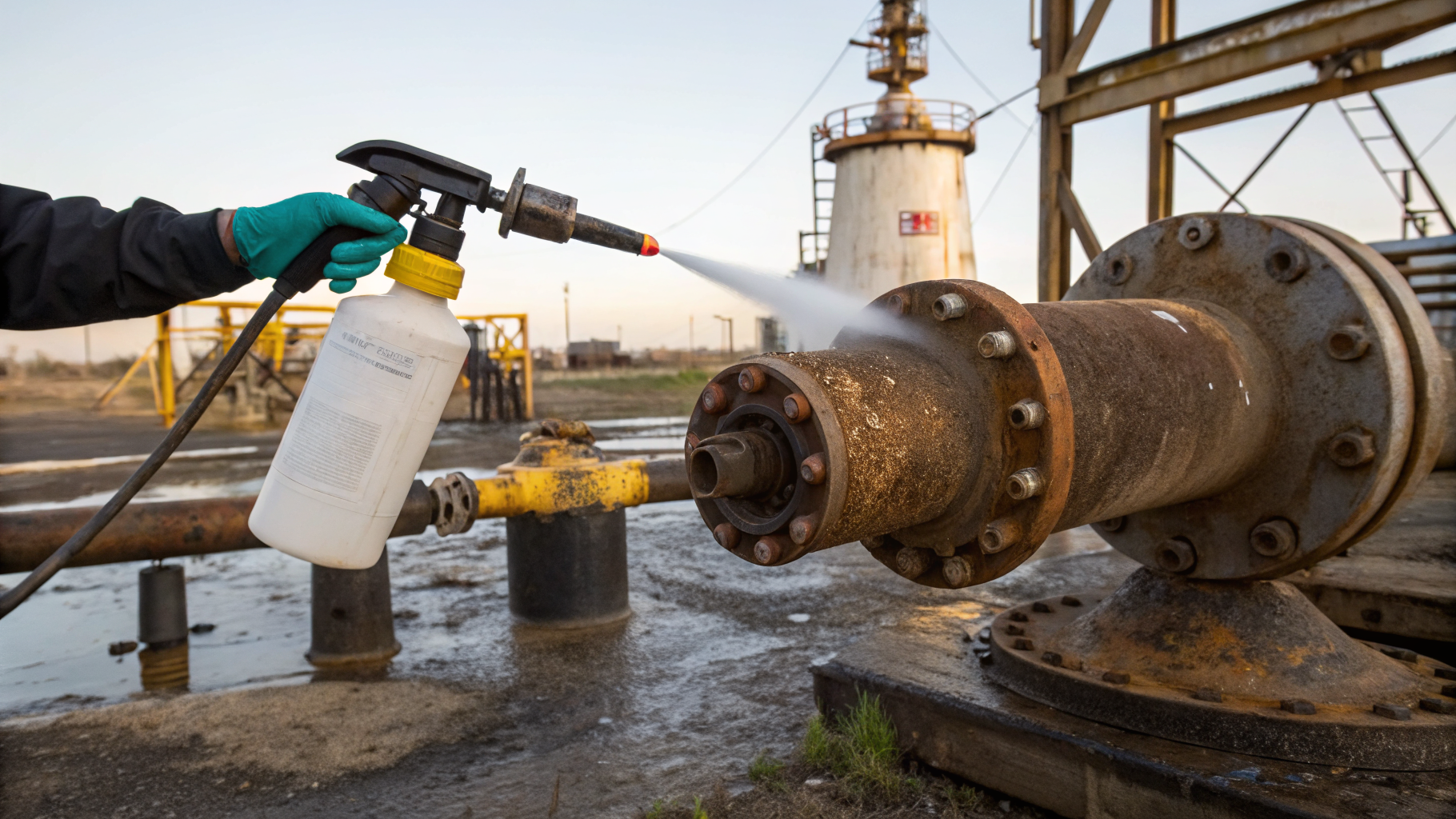 Очистка оборудования от продуктов окисления нефти после простоя