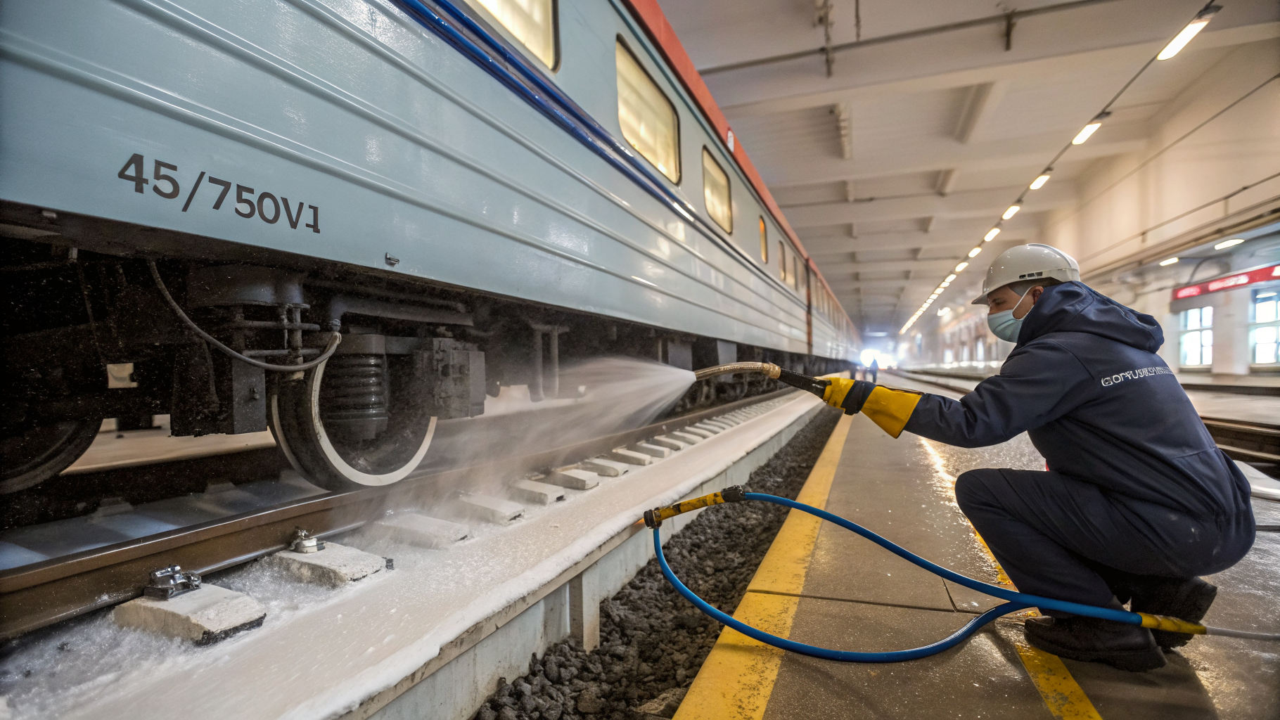 Удаление графитовой пыли в депо и тоннелях метро