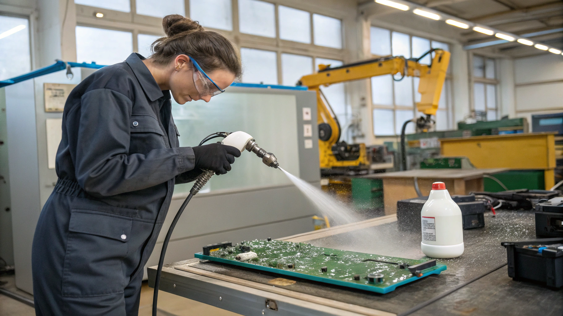 Антистатическая очистка монтажных участков плат