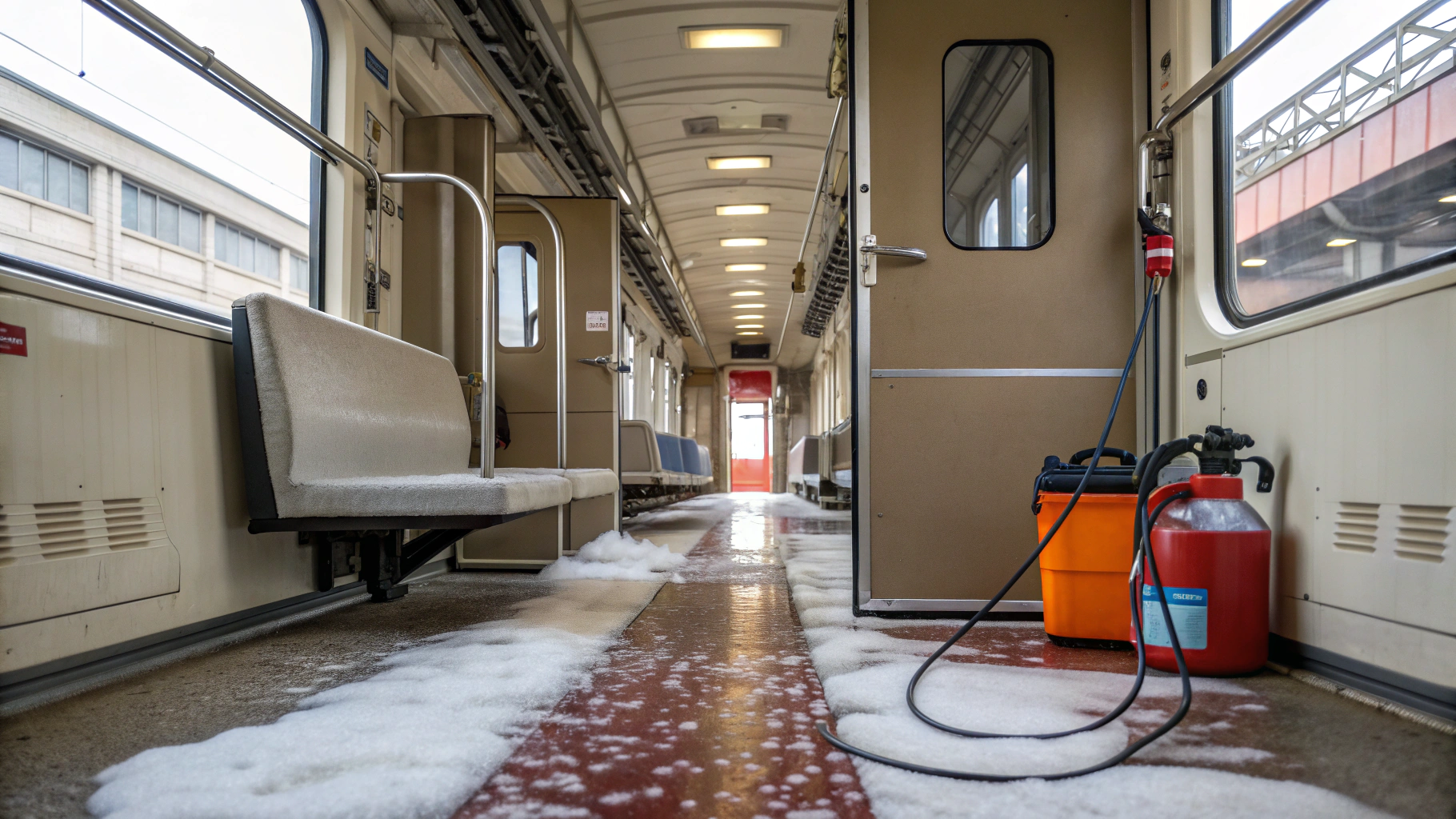 Очистка салонов без полного вывода состава из эксплуатации