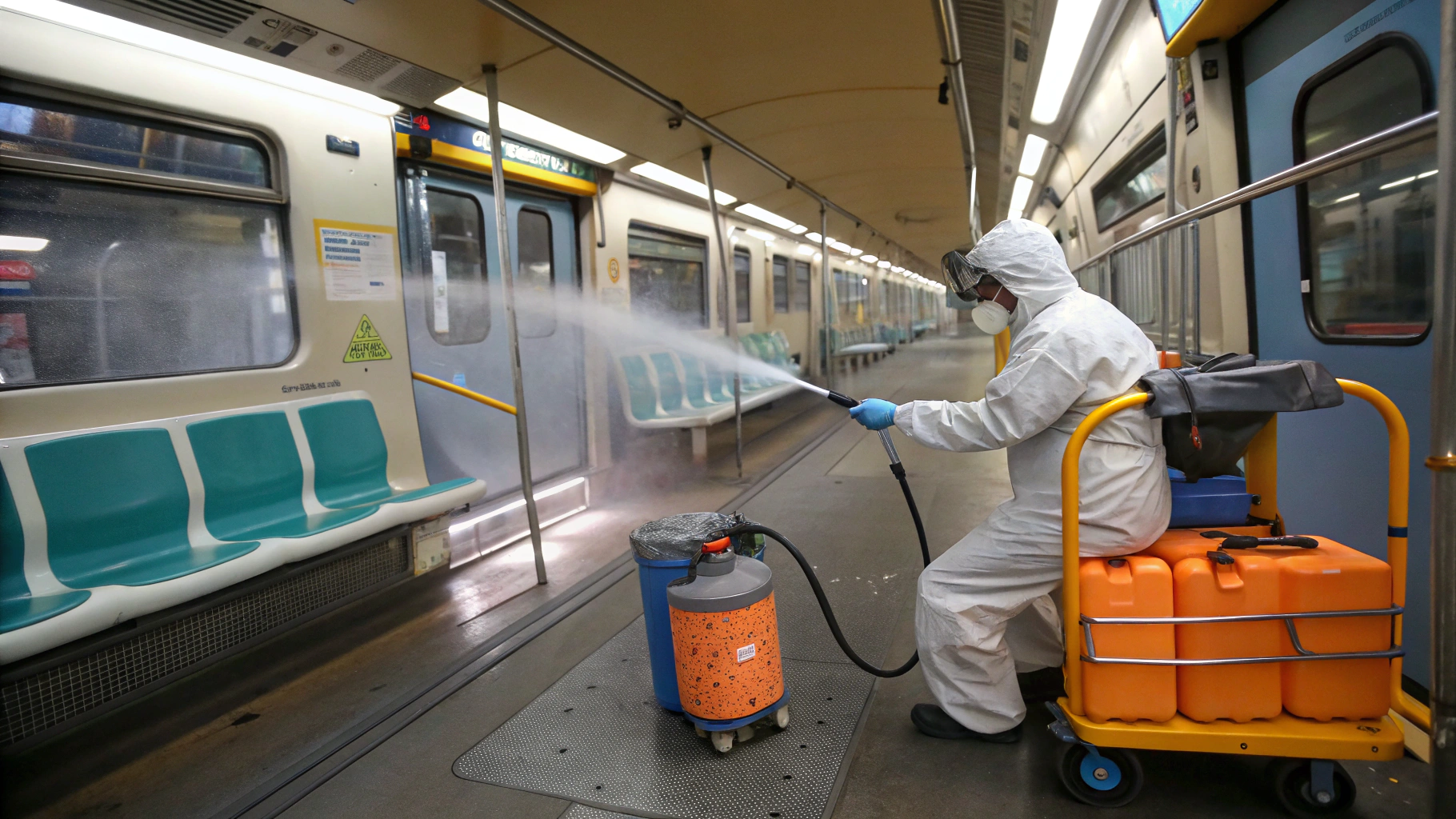 Обработка салонов метро с учетом экстремального пассажиропотока