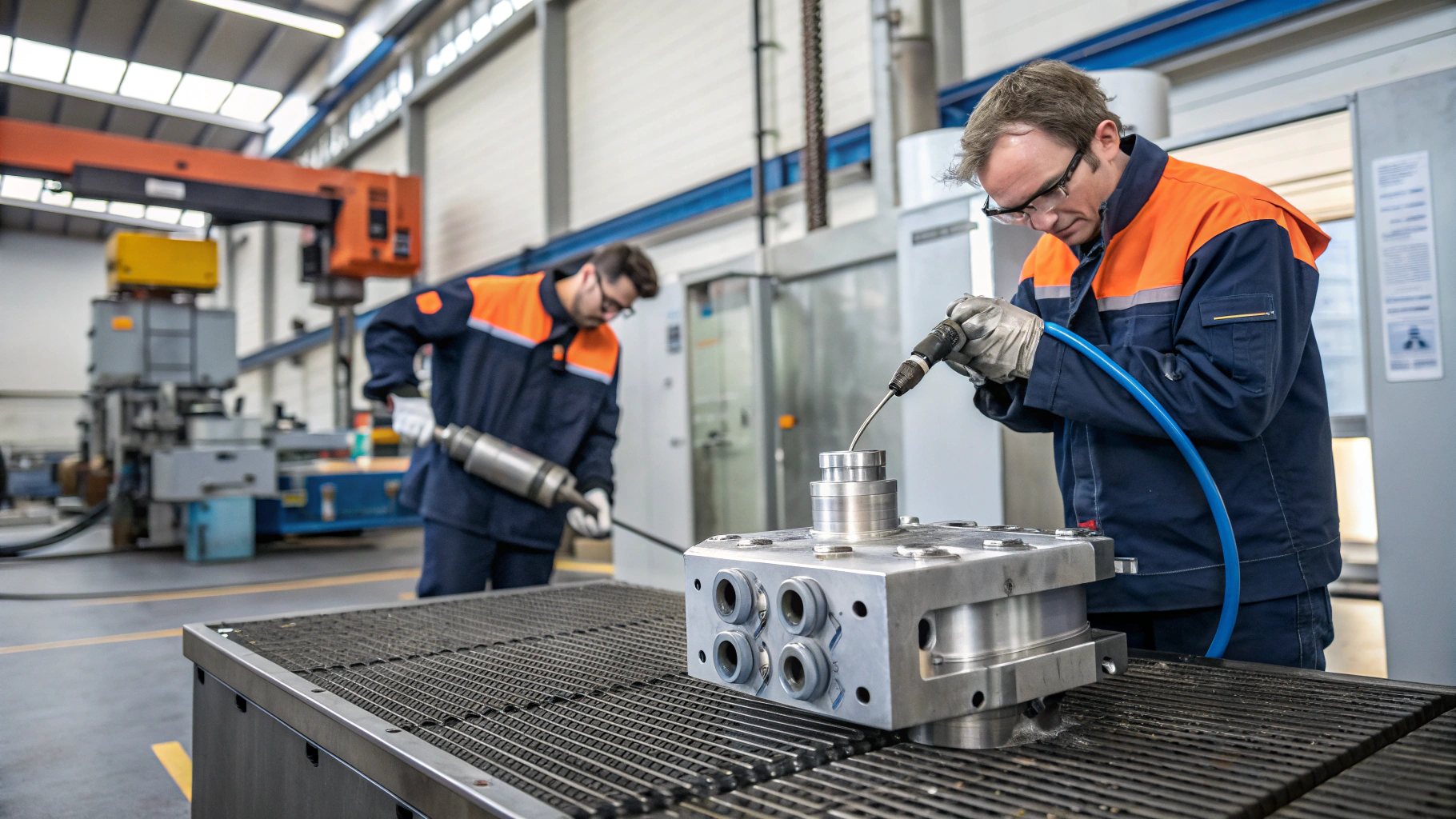 Отмывка гидроканалов гидроблоков от стружки