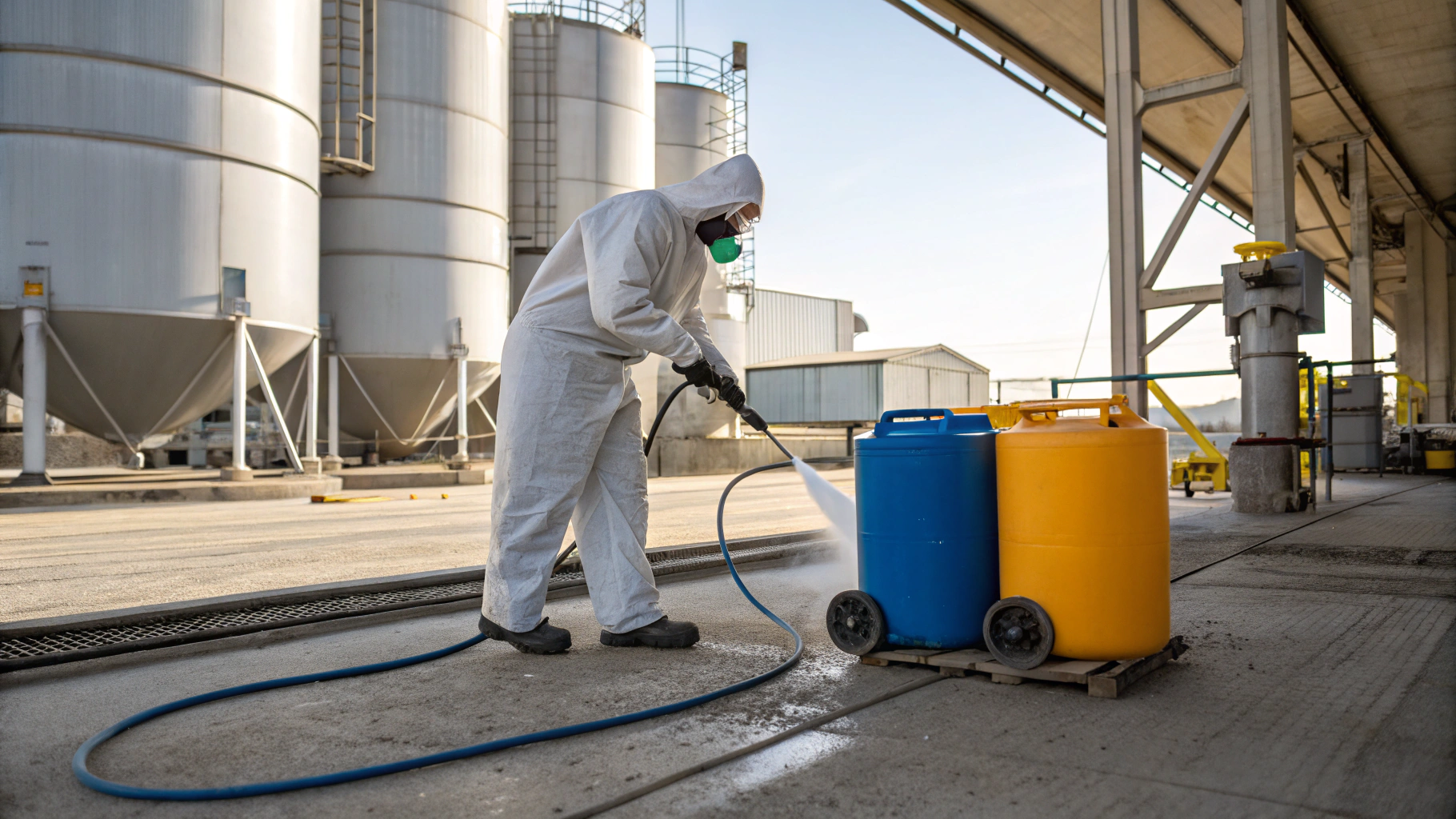 Как убрать пыль и налет в цехах сухих смесей