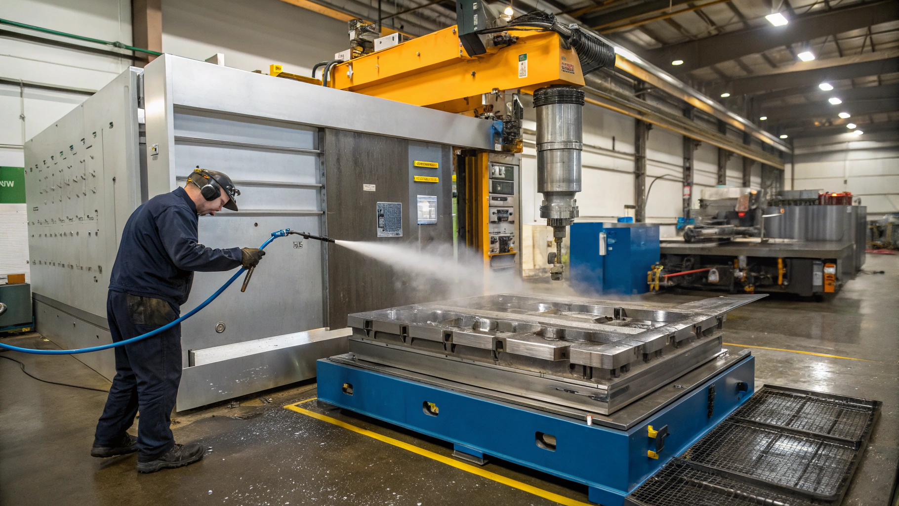 Удаление разделительных смазок с прессформ