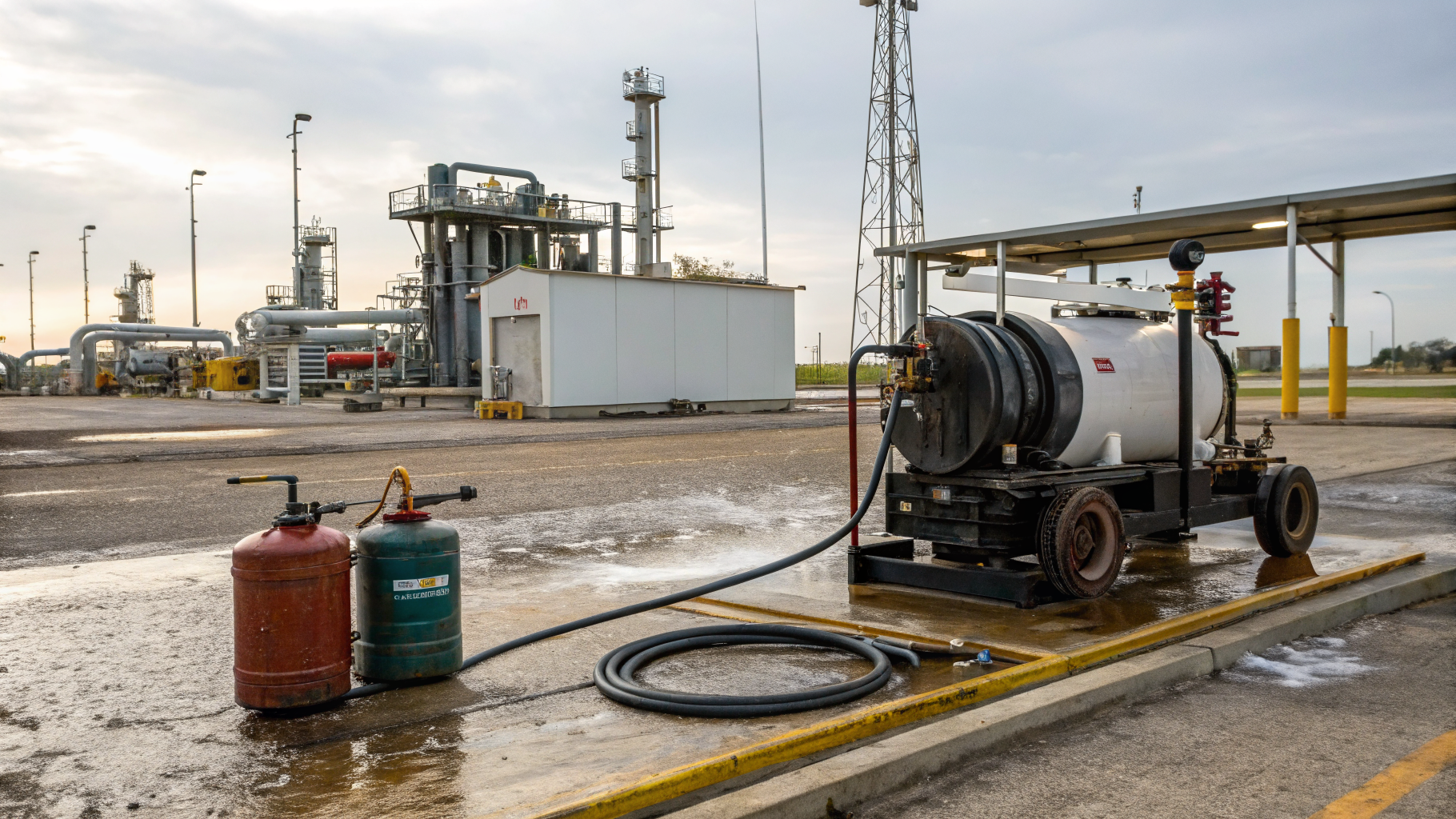 Очистка агрегатов КРС от нефтесодержащих загрязнений