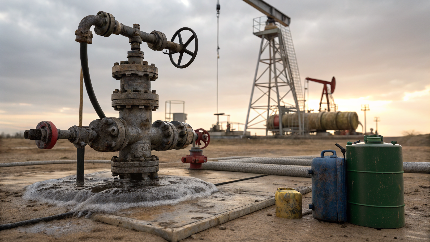 Очистка устьевого оборудования от нефтяных и солевых отложений