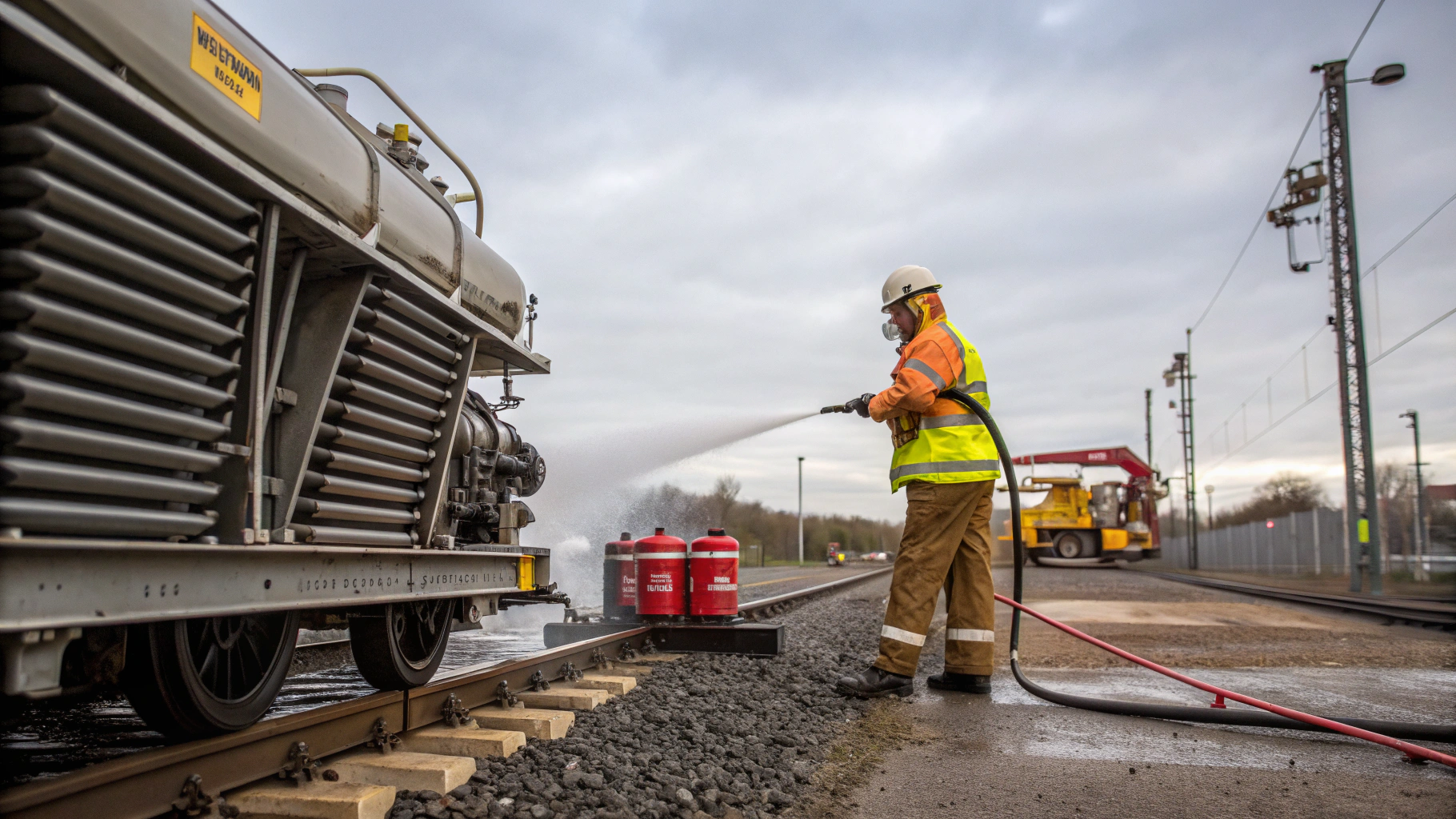 Как промывать радиаторы тепловозов от масляной пыли с рекуперацией воды
