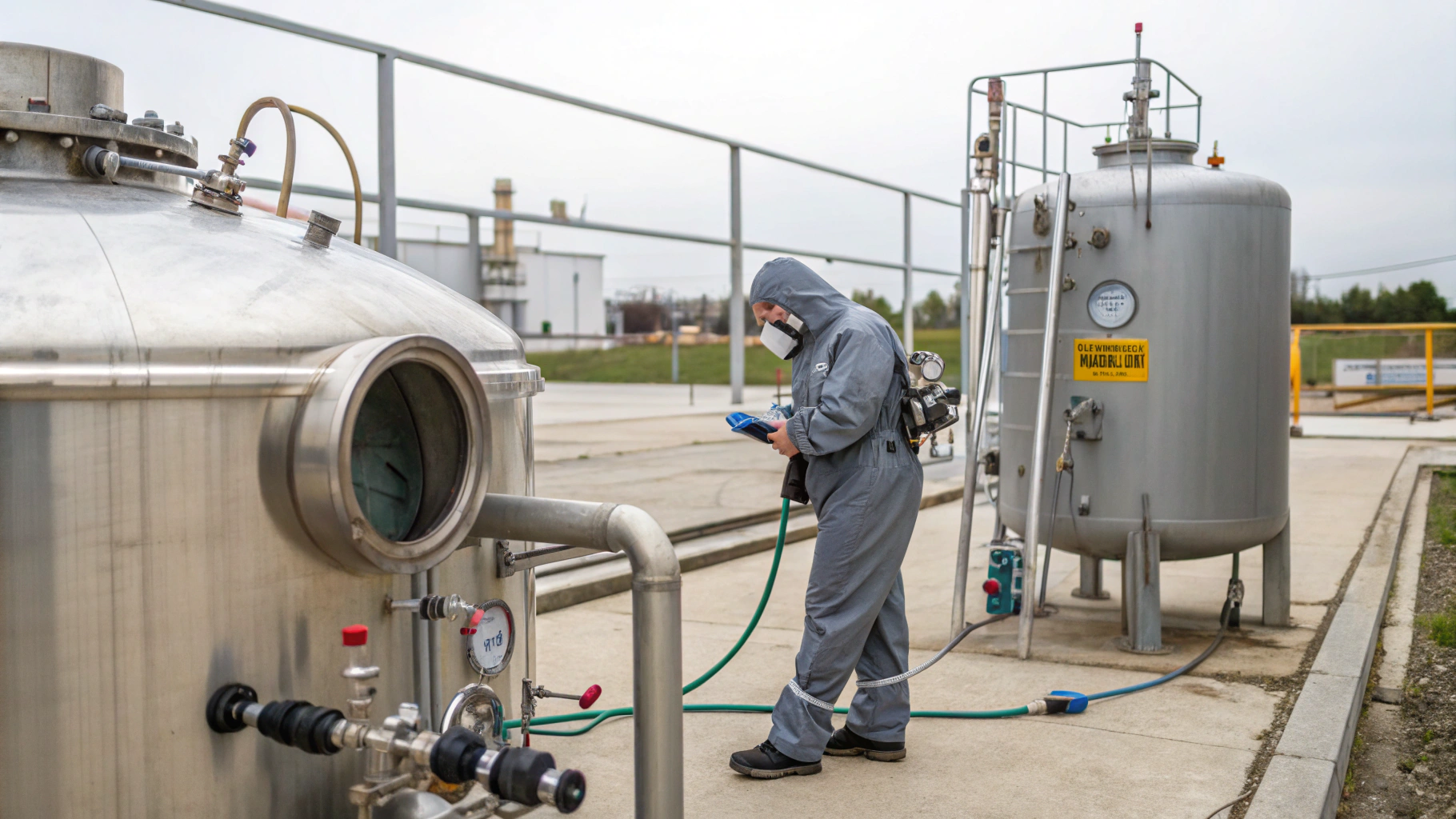 Мойка резервуаров от биопленок при смене вида сырья