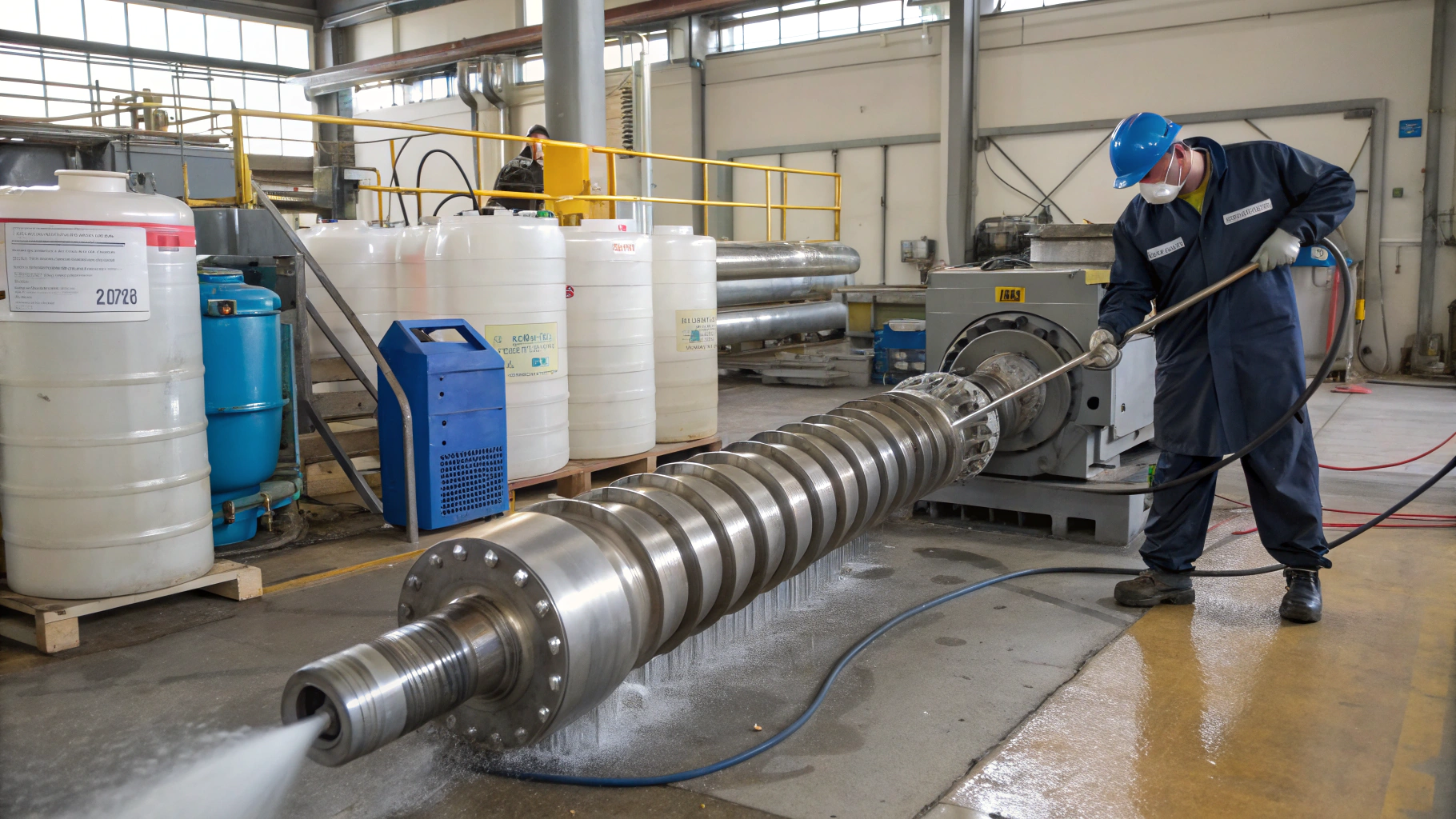 Мойка шнеков экструдеров от полимерных нагаров