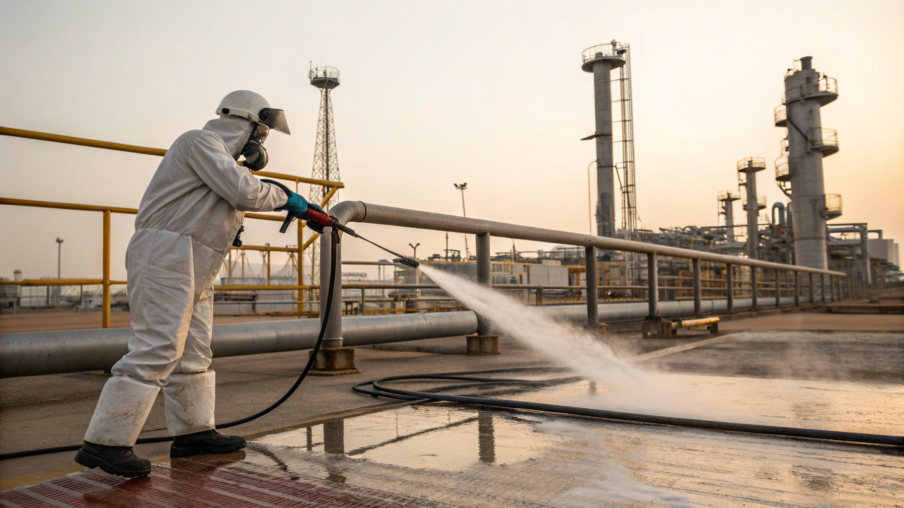 Обезжиривание поверхностей на НПЗ перед антикоррозионной окраской